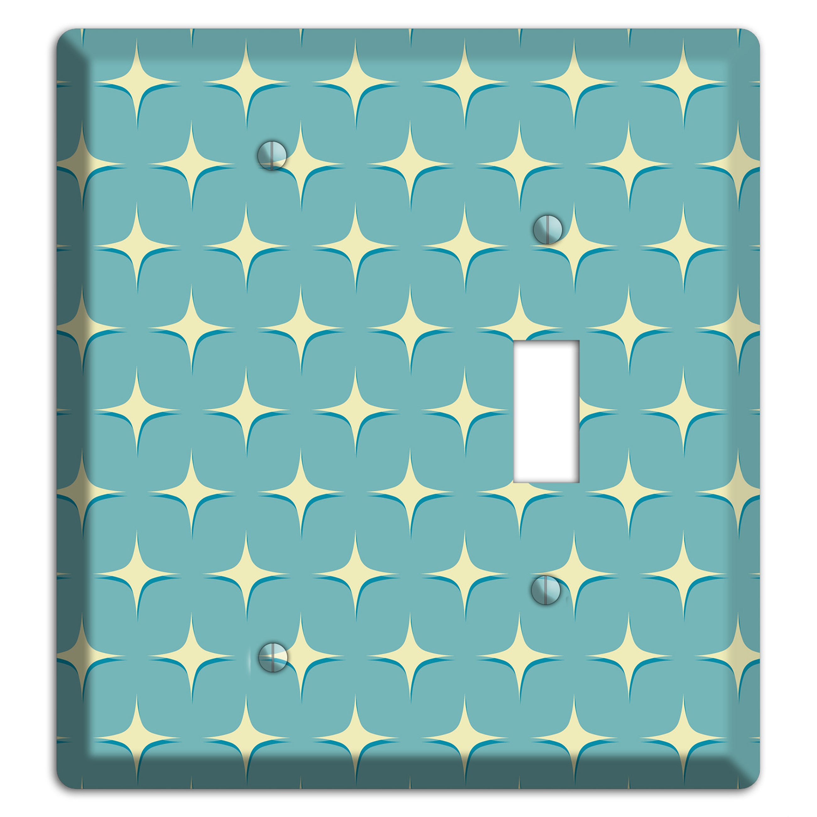 Yellow Atomic Diamond Blank / Toggle Wallplate