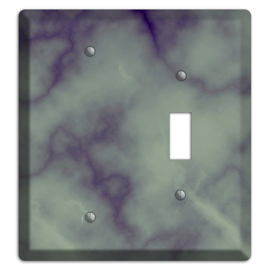 Mid Gray Marble Blank / Toggle Wallplate