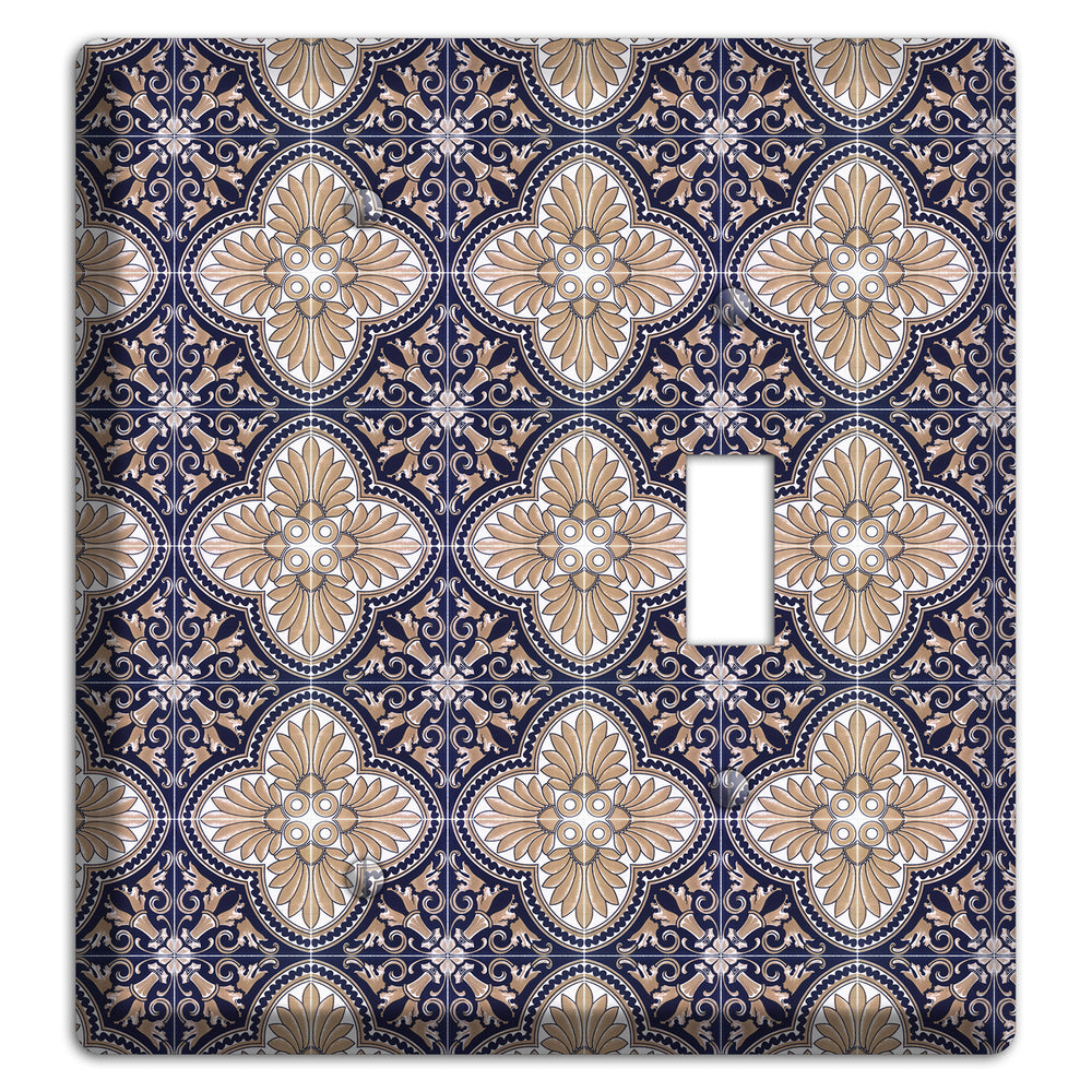 Tavira Tiles 4 Blank / Toggle Wallplate