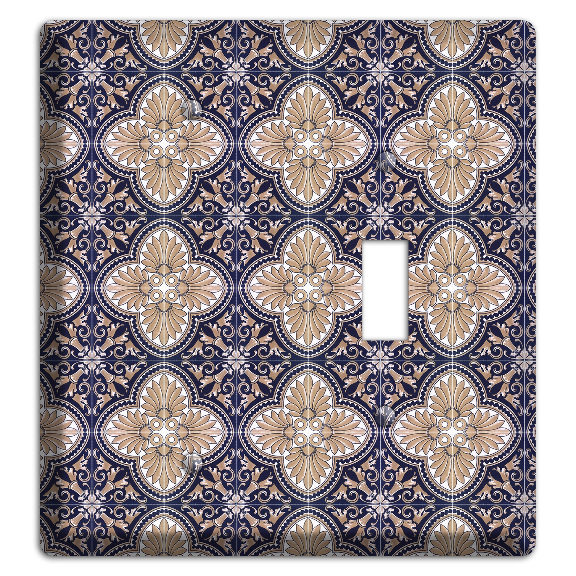Tavira Tiles 4 Blank / Toggle Wallplate
