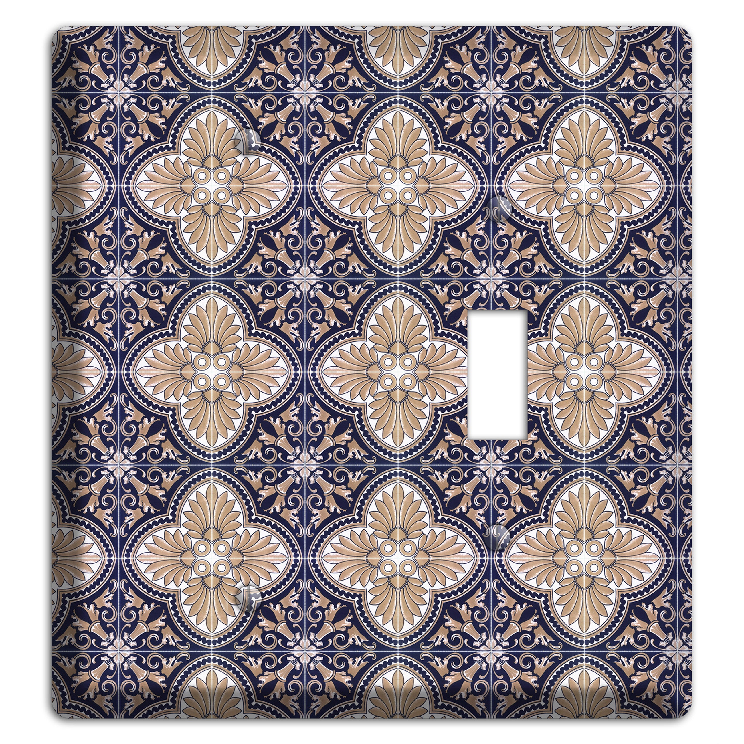 Tavira Tiles 4 Blank / Toggle Wallplate