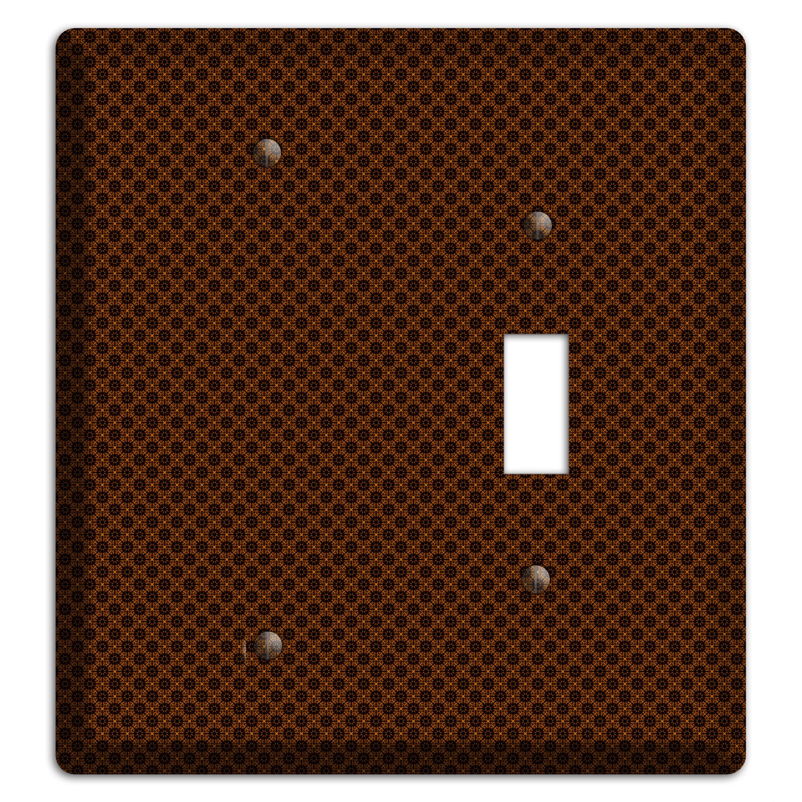 Brown Geometric Blank / Toggle Wallplate