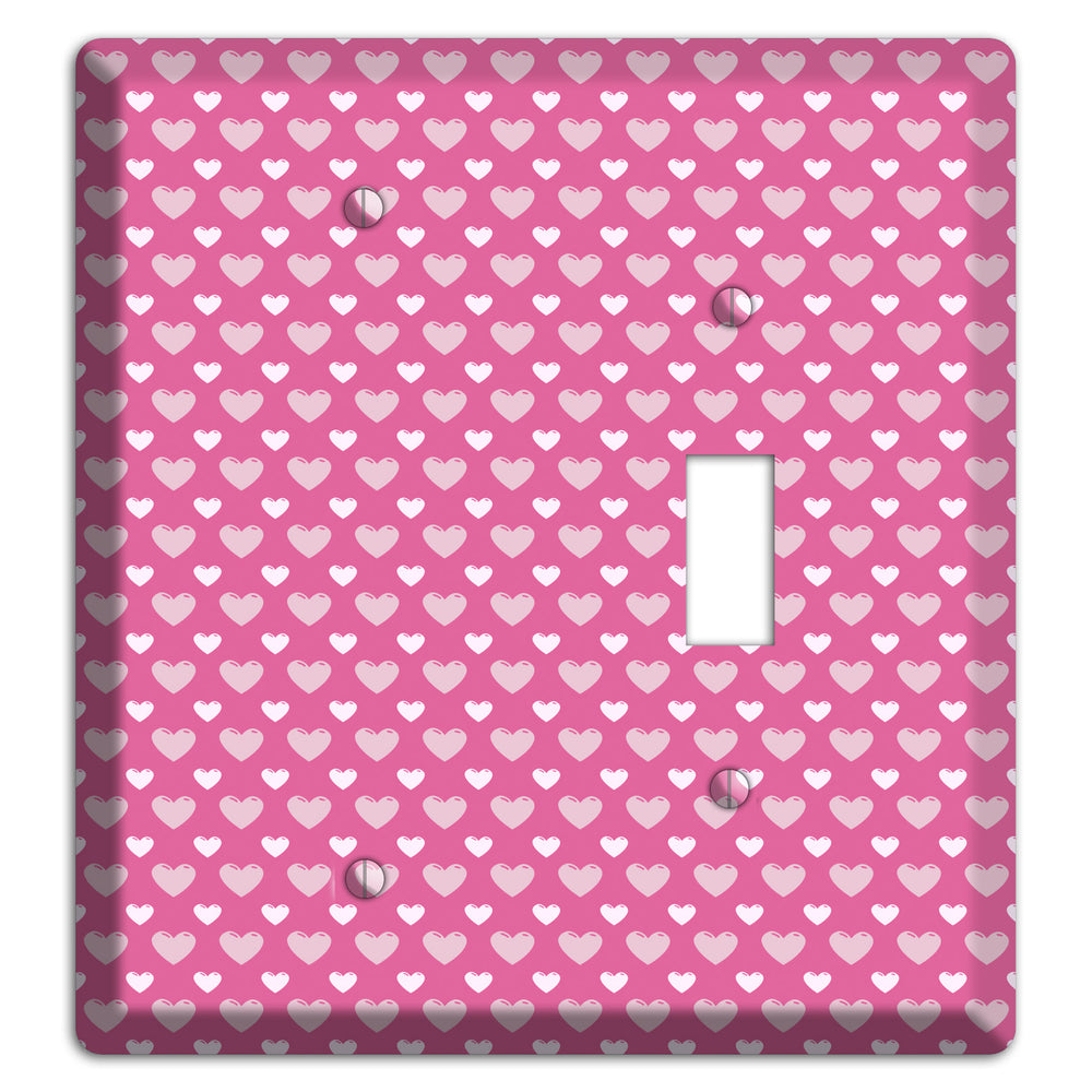 Tiled Small Hearts Blank / Toggle Wallplate