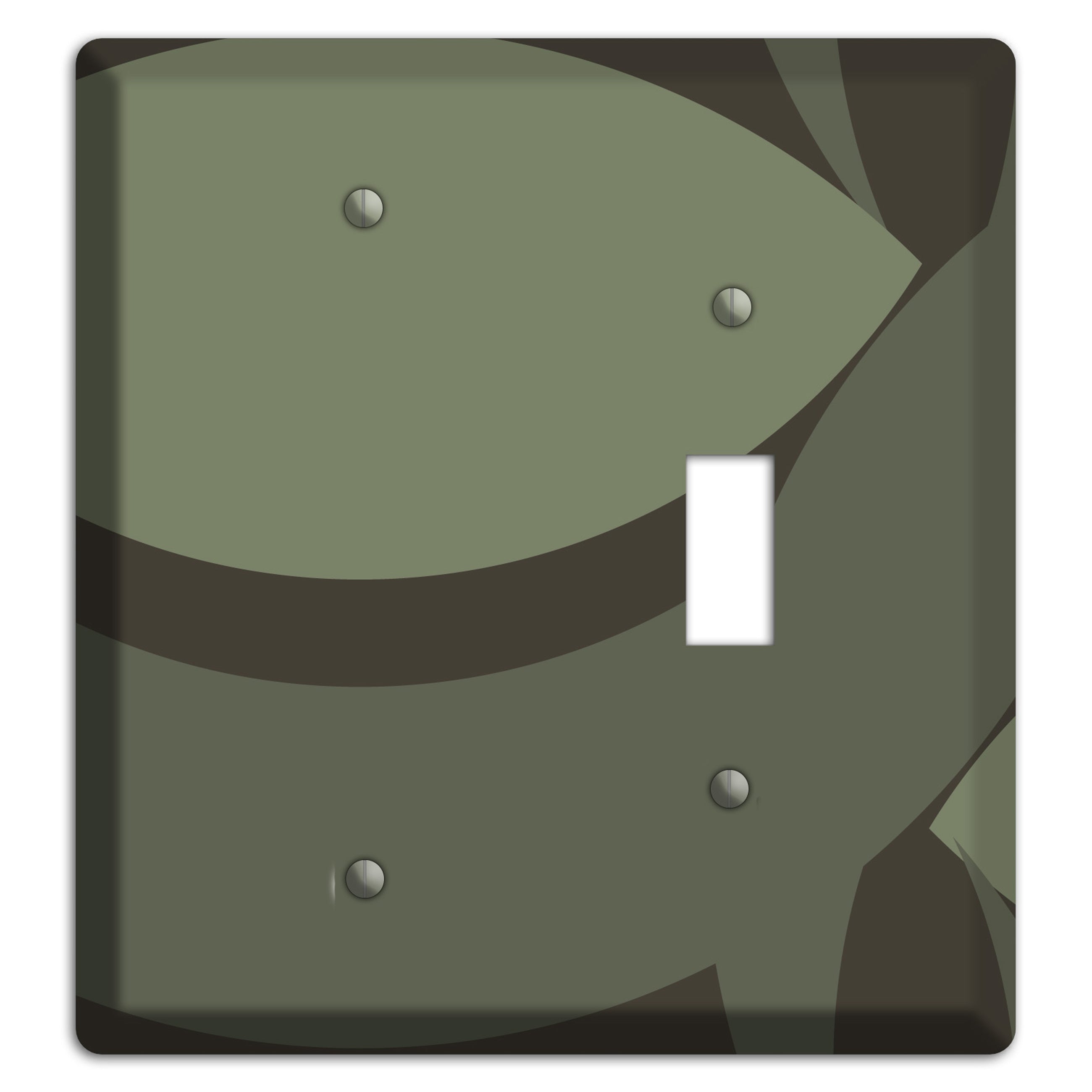 Olive Abstract Blank / Toggle Wallplate