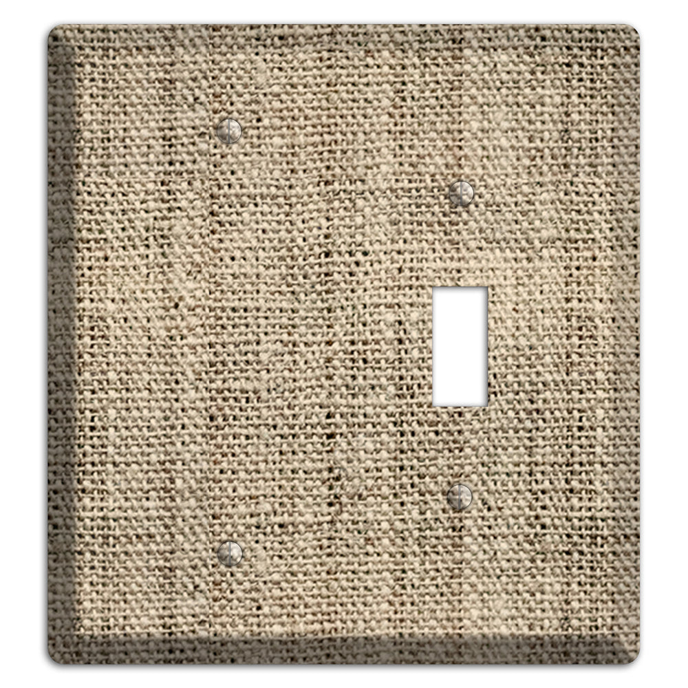 Hillary Burlap Blank / Toggle Wallplate