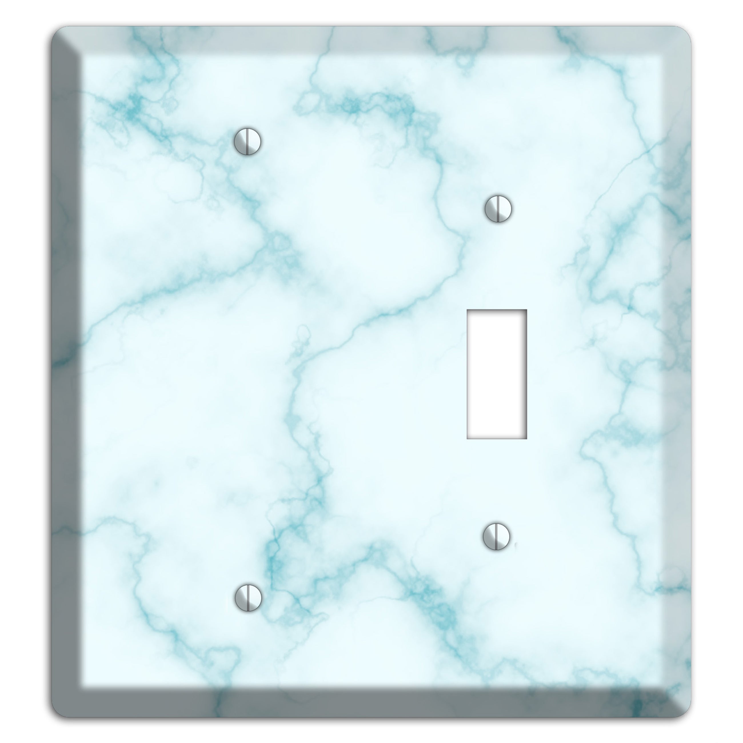 Blue Stained Marble Blank / Toggle Wallplate