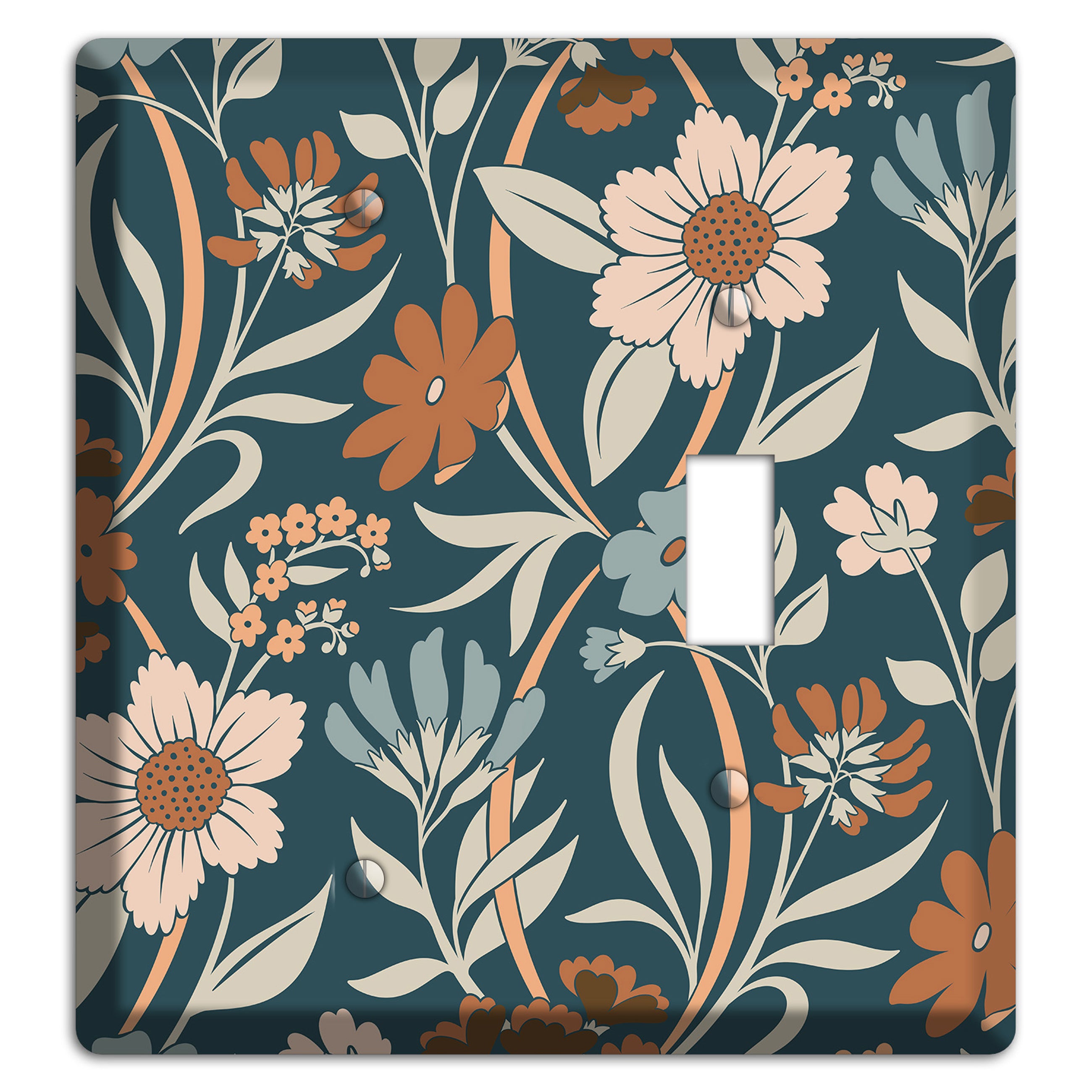Summer Floral 1 Blank / Toggle Wallplate