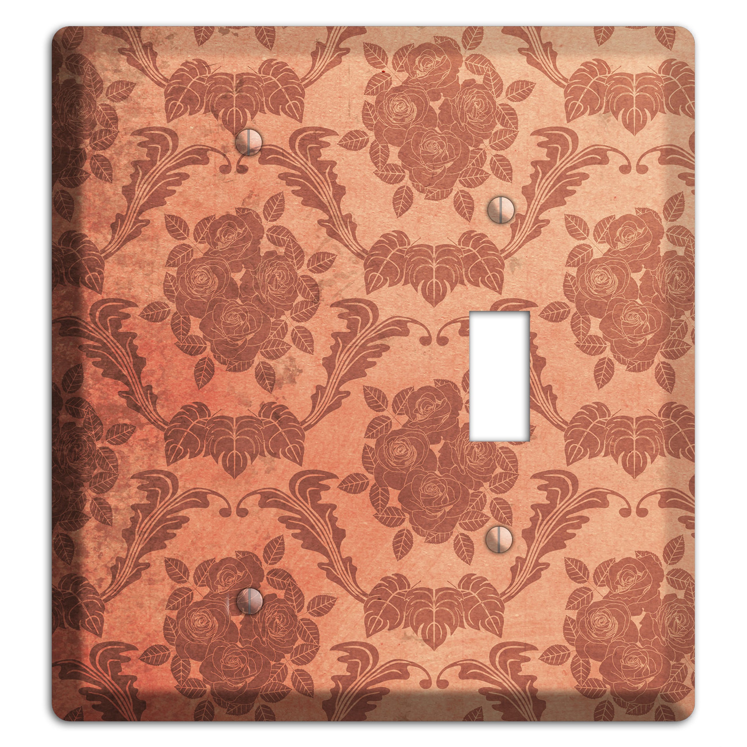 Contessa Vintage Rose Damask Blank / Toggle Wallplate