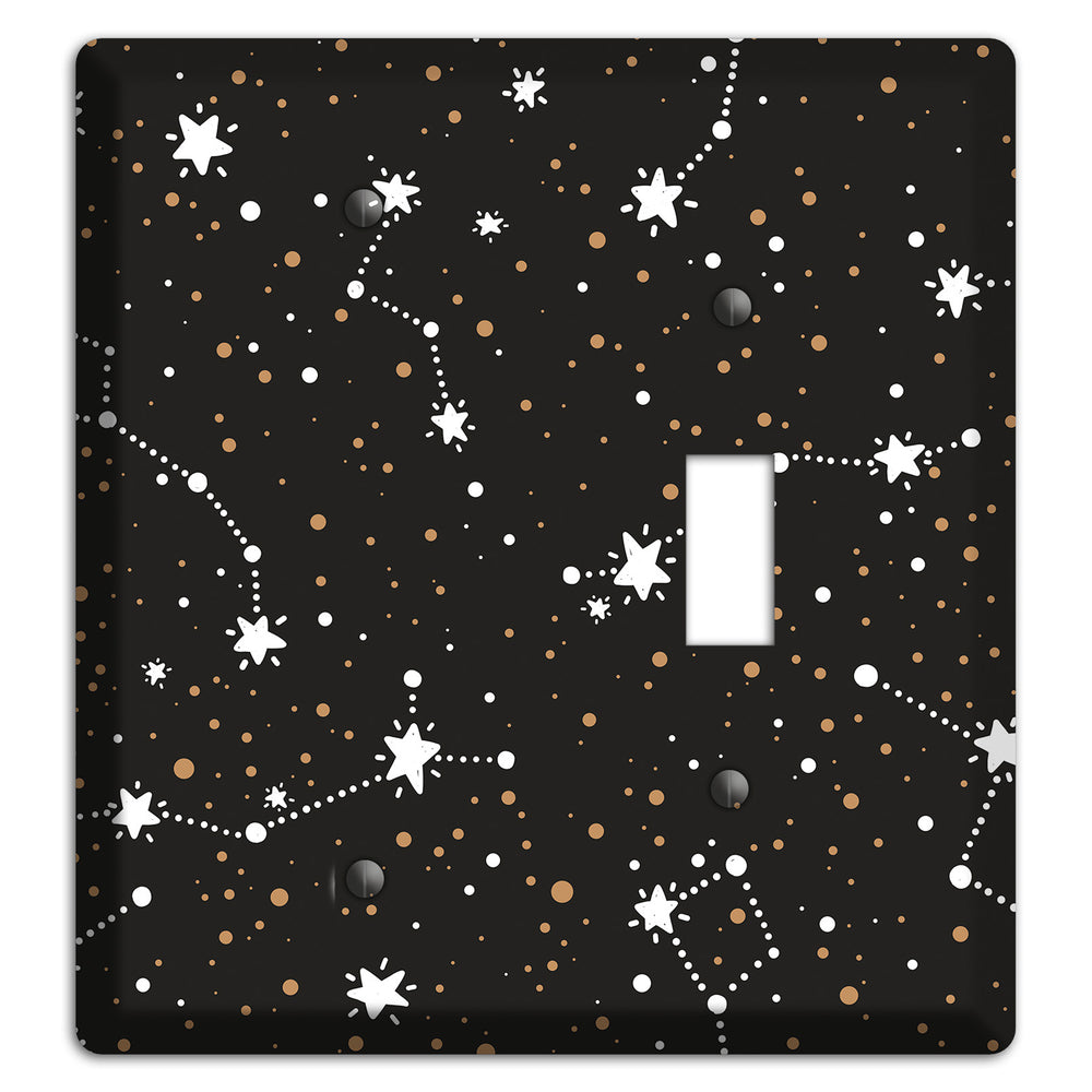 Constellations Black Blank / Toggle Wallplate