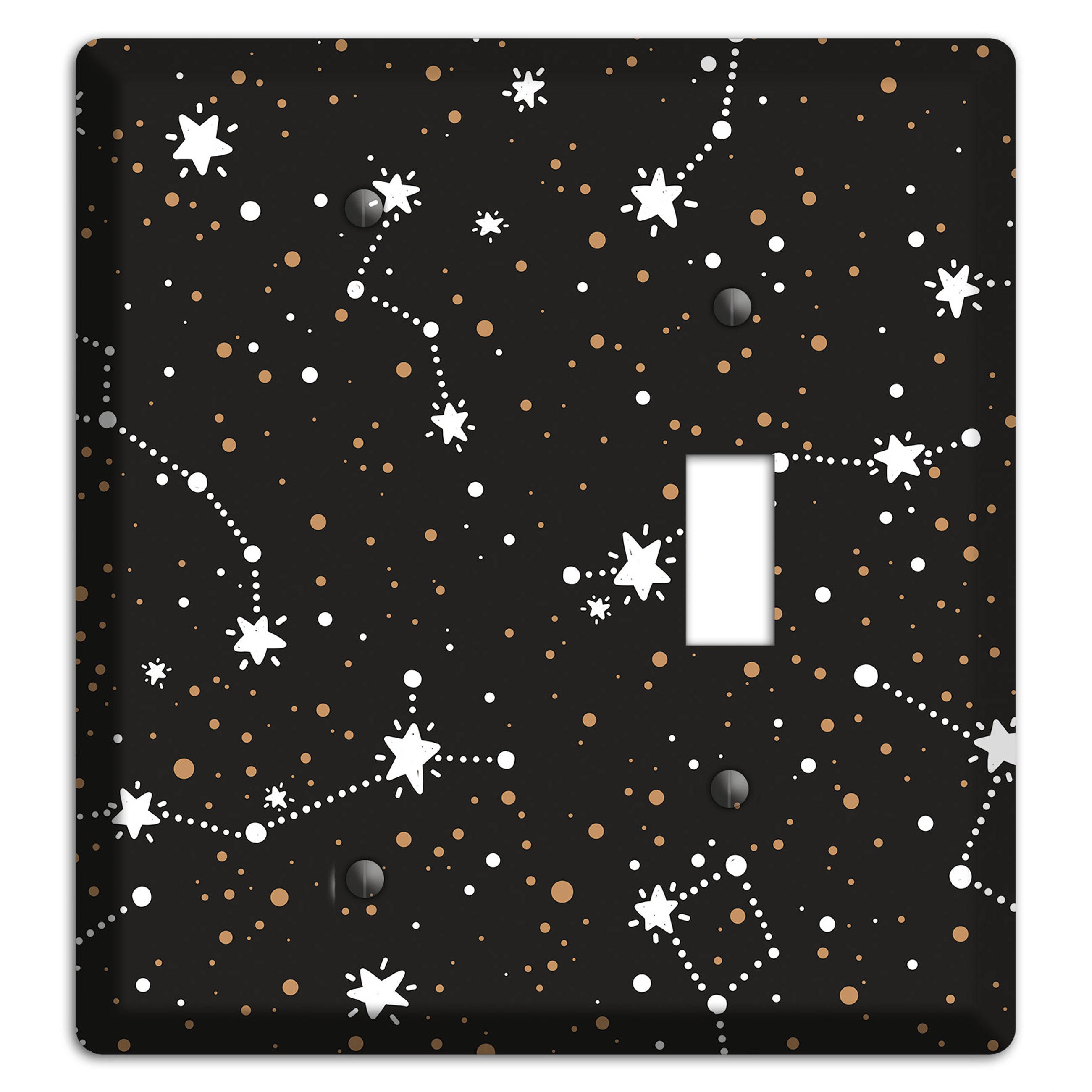 Constellations Black Blank / Toggle Wallplate