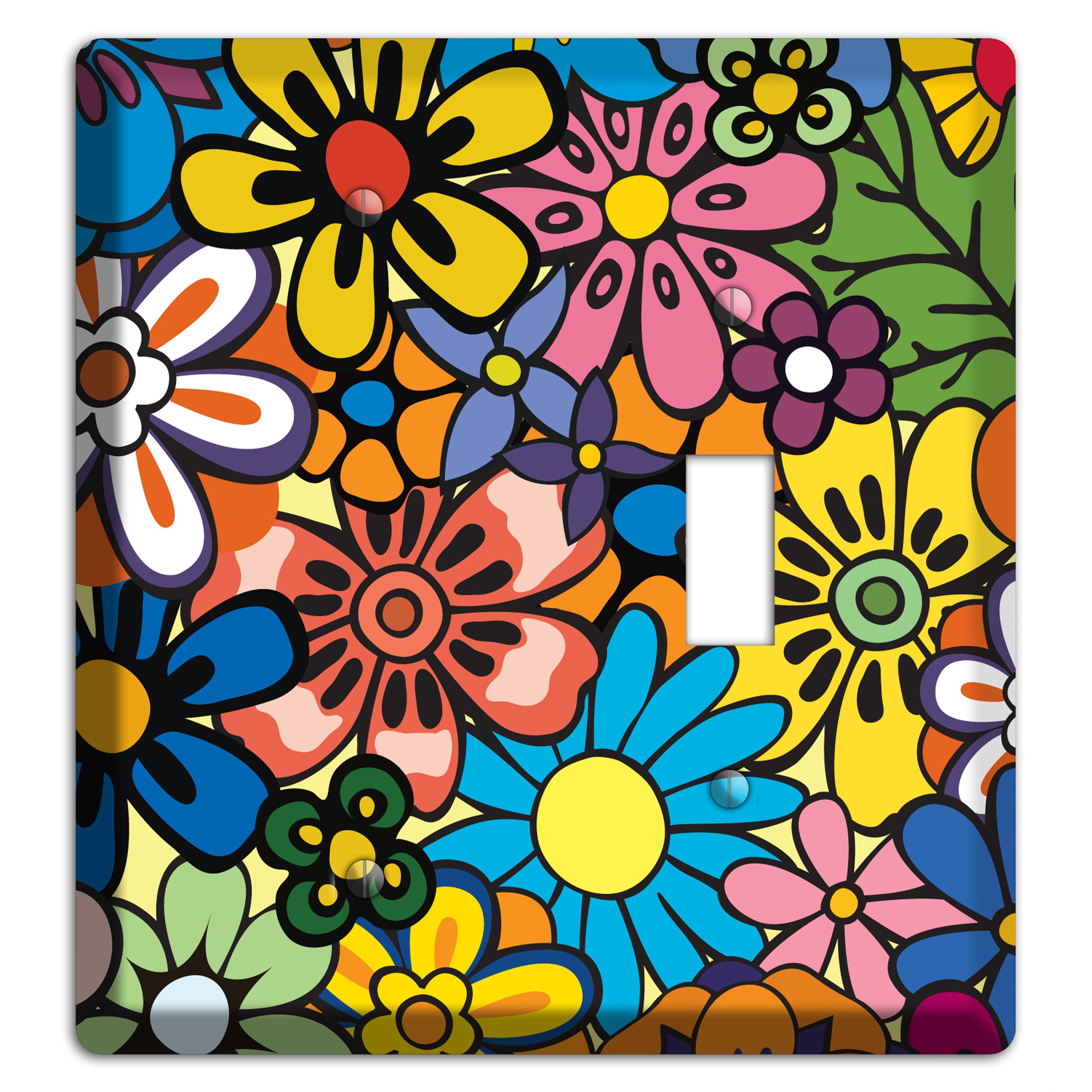 Flower Power Blank / Toggle Wallplate