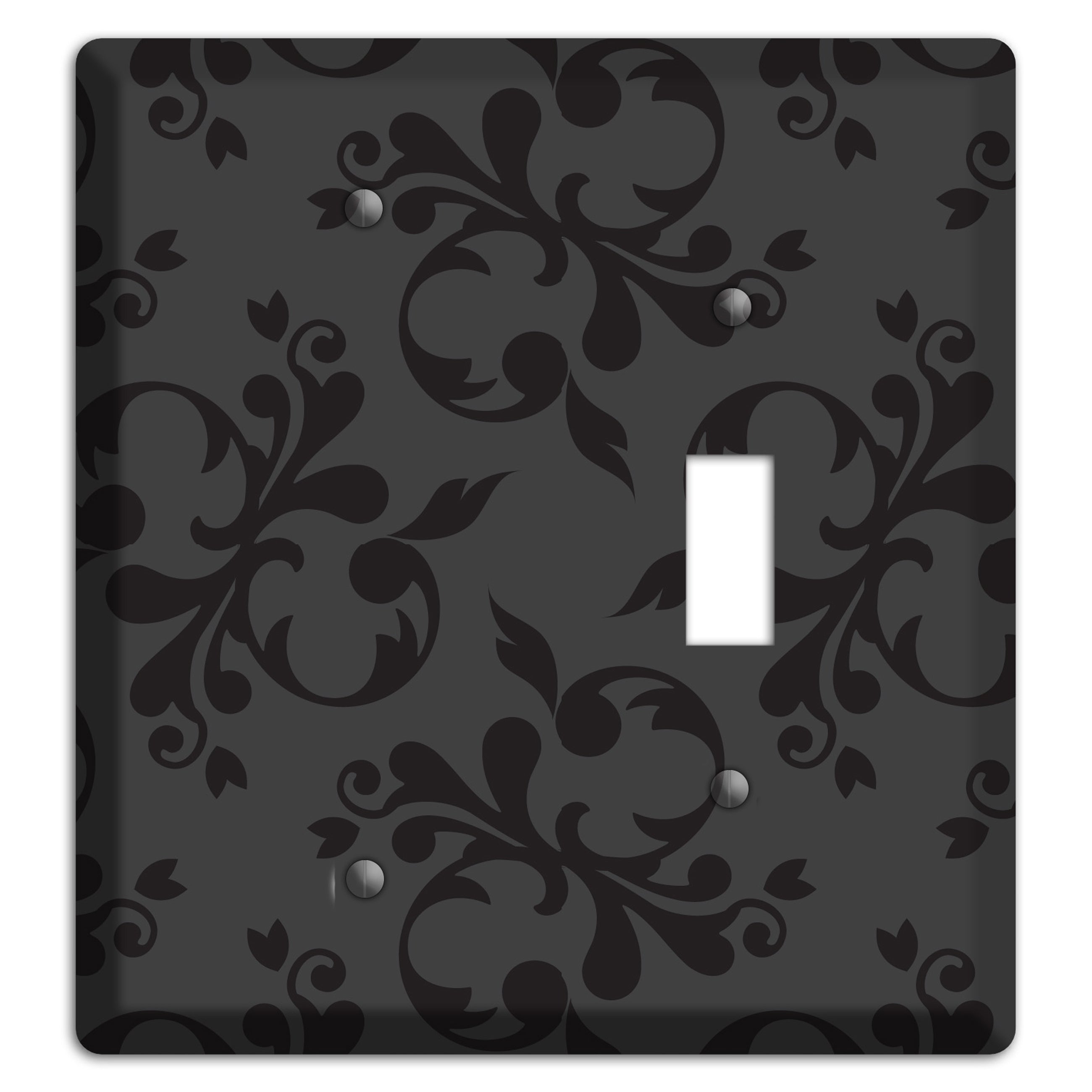 Grey Victorian Toile Blank / Toggle Wallplate
