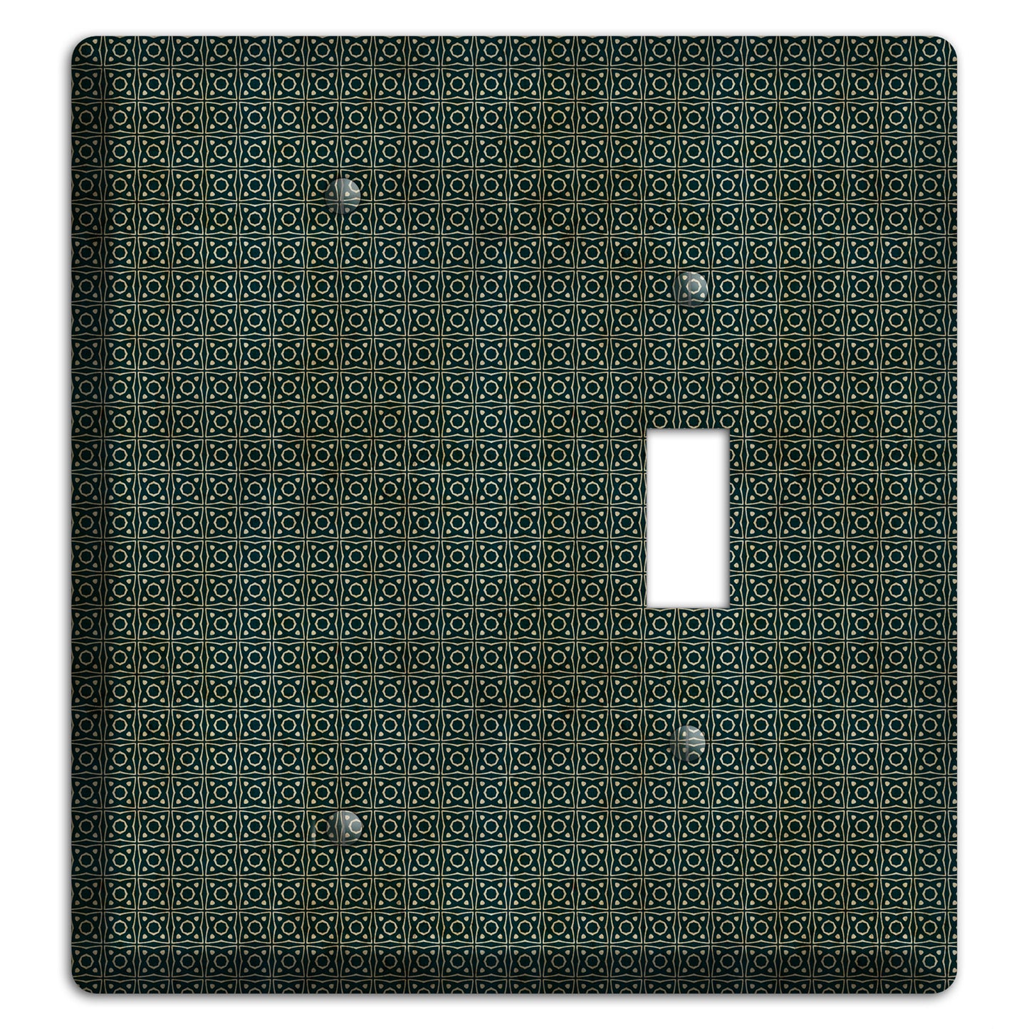 Dark Green Grunge Tiny Tiled Tapestry 4 Blank / Toggle Wallplate