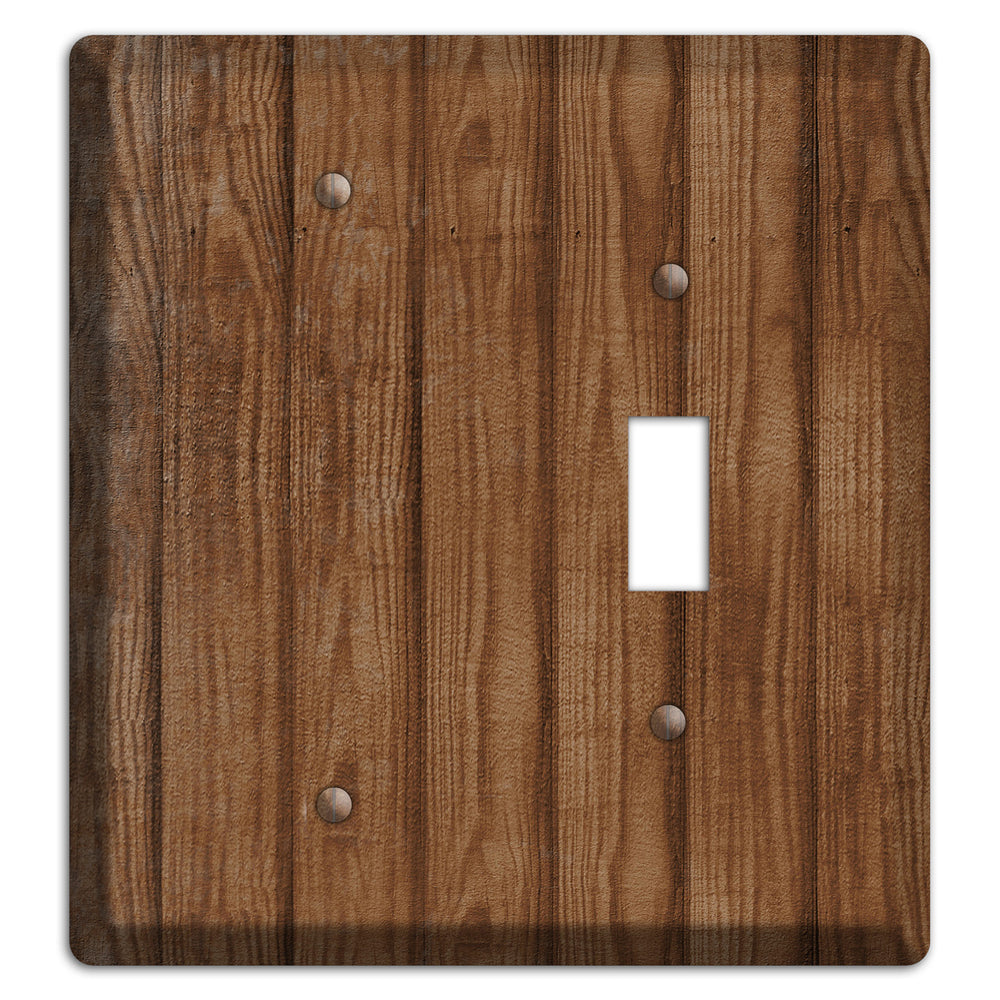 Old Copper Weathered Wood Blank / Toggle Wallplate
