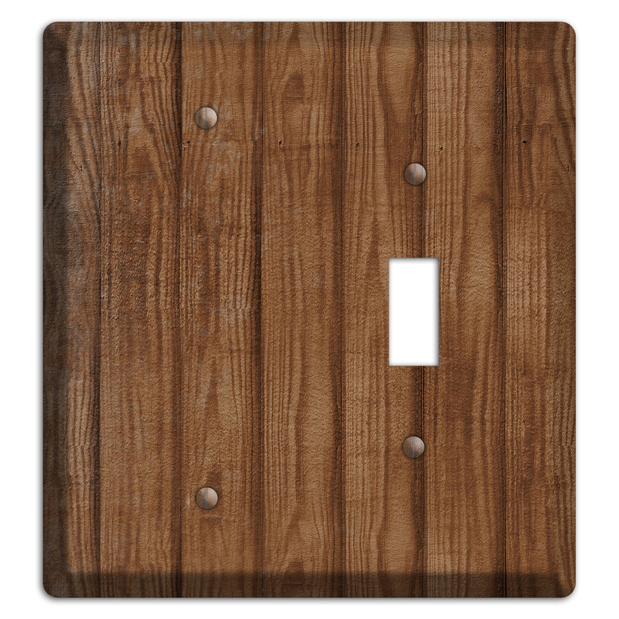 Old Copper Weathered Wood Blank / Toggle Wallplate