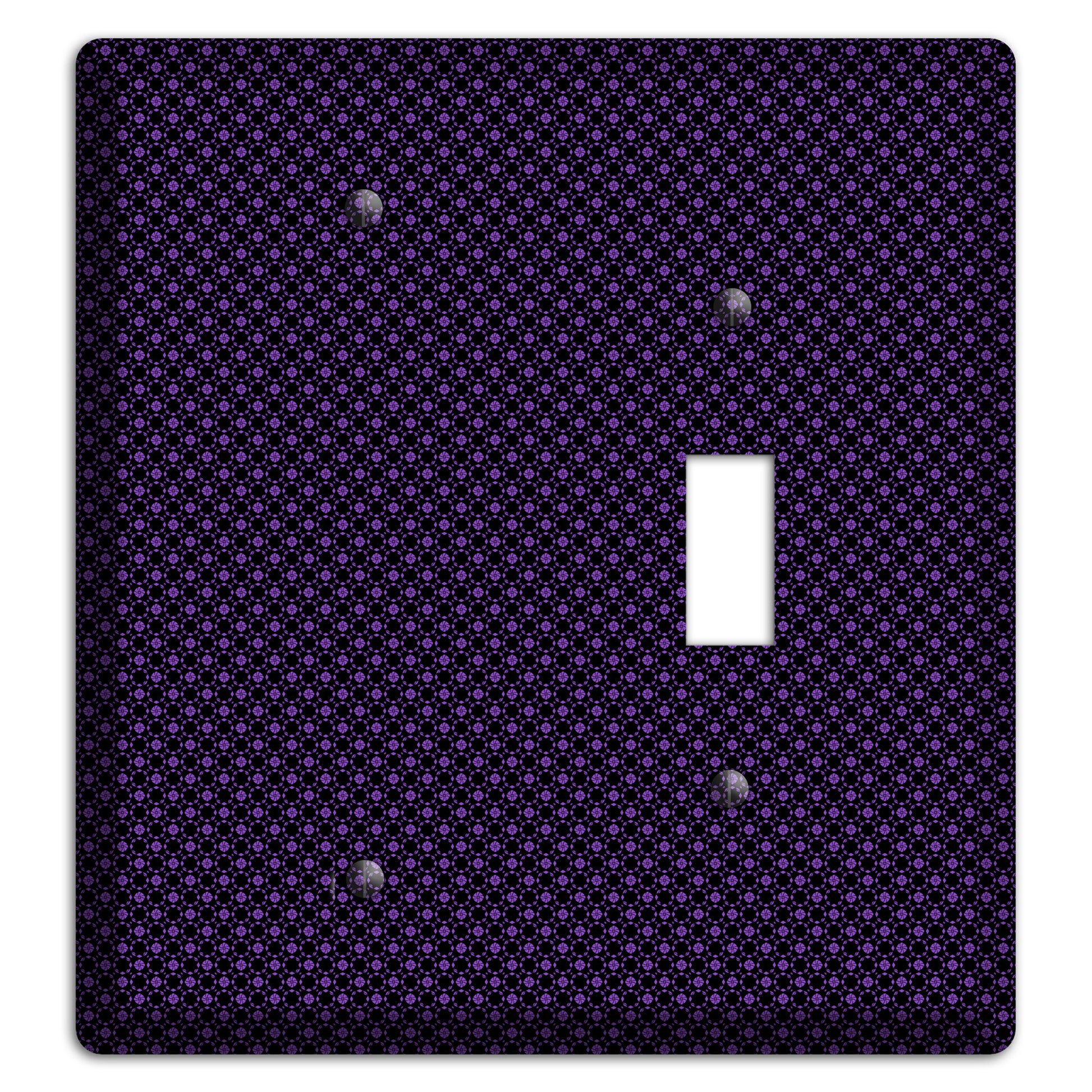 Multi Purple Geometric Blank / Toggle Wallplate