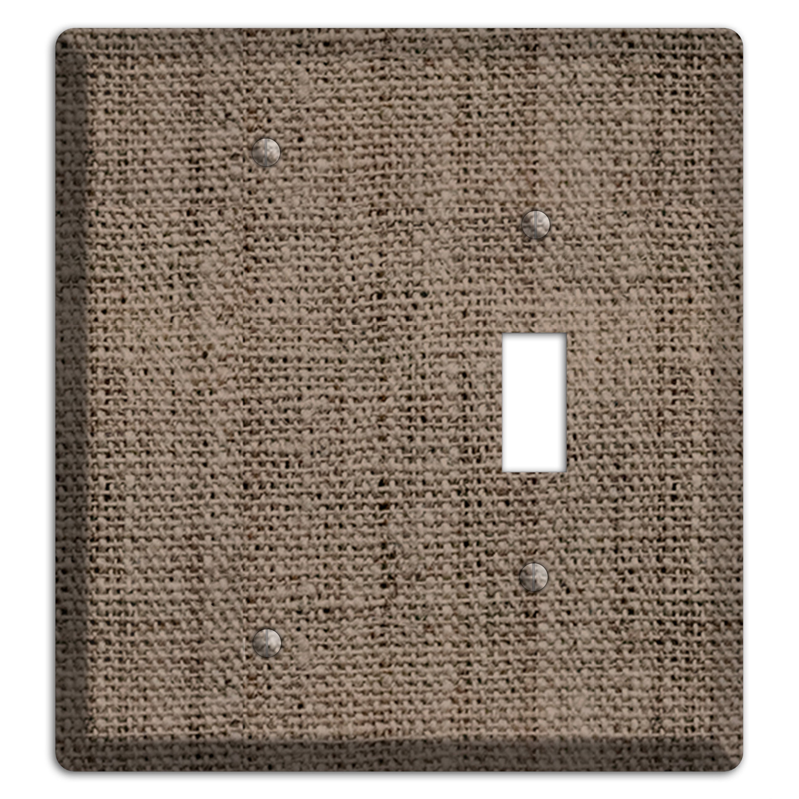 Coffee Burlap Blank / Toggle Wallplate
