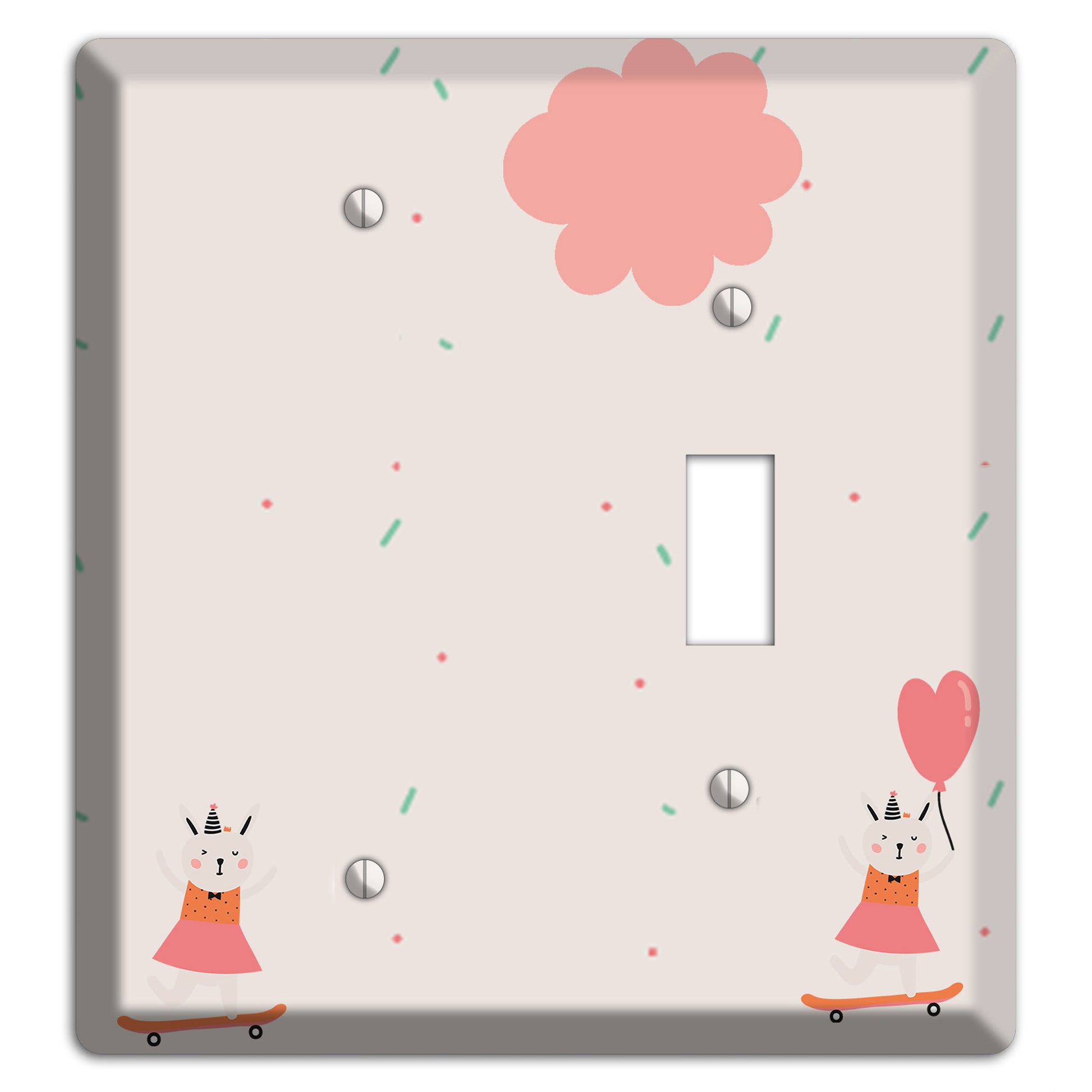 Skateboard Kitty Blank / Toggle Wallplate