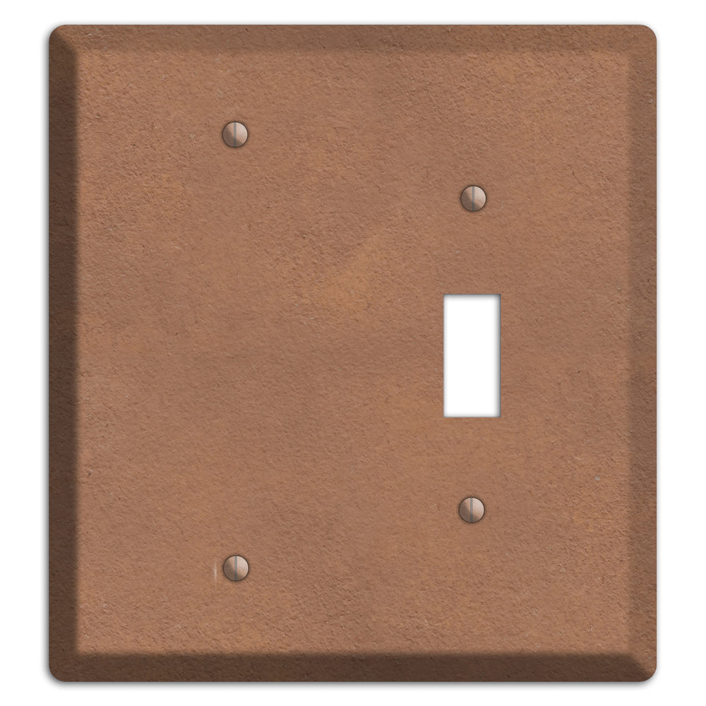 Stucoo Brown Blank / Toggle Wallplate
