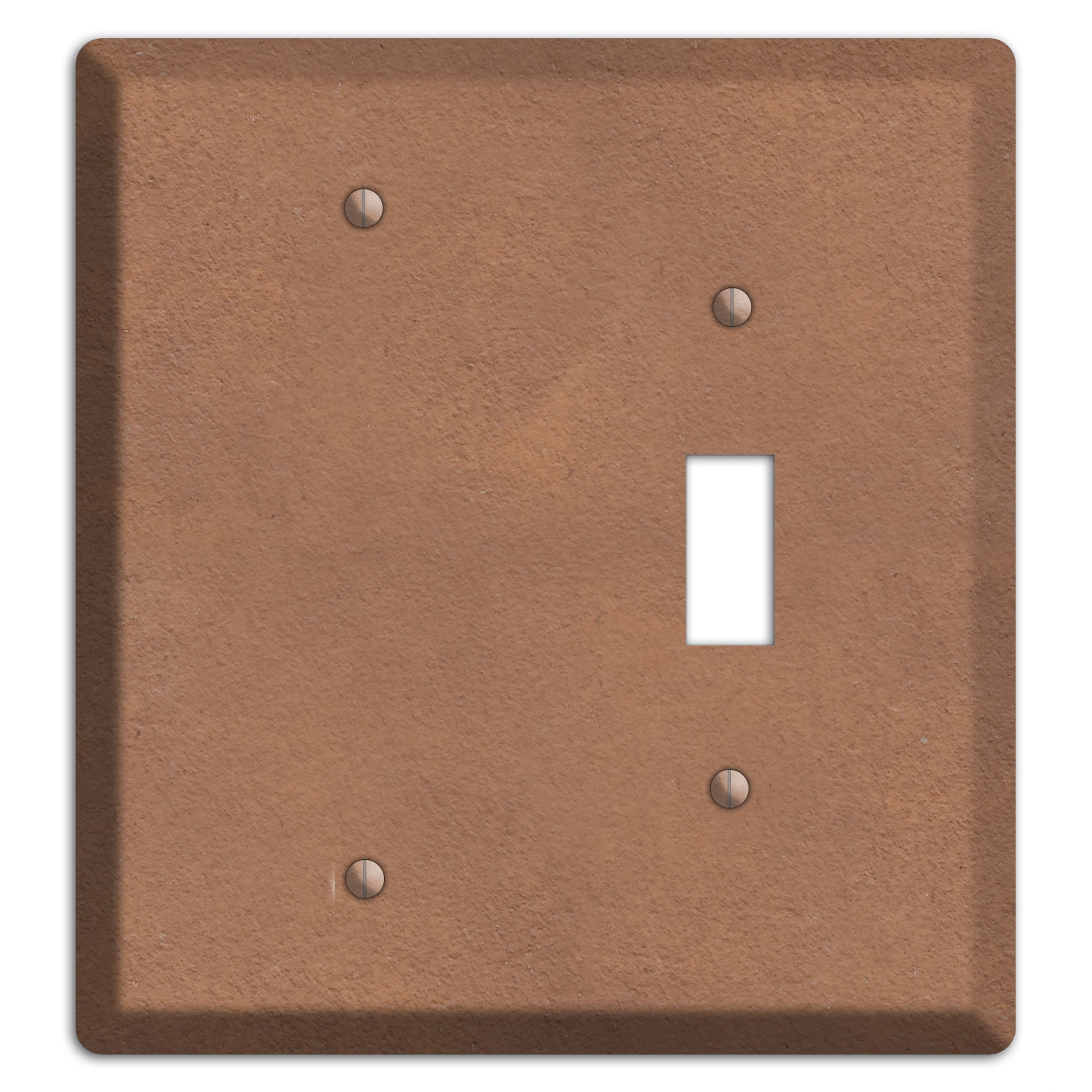 Stucoo Brown Blank / Toggle Wallplate