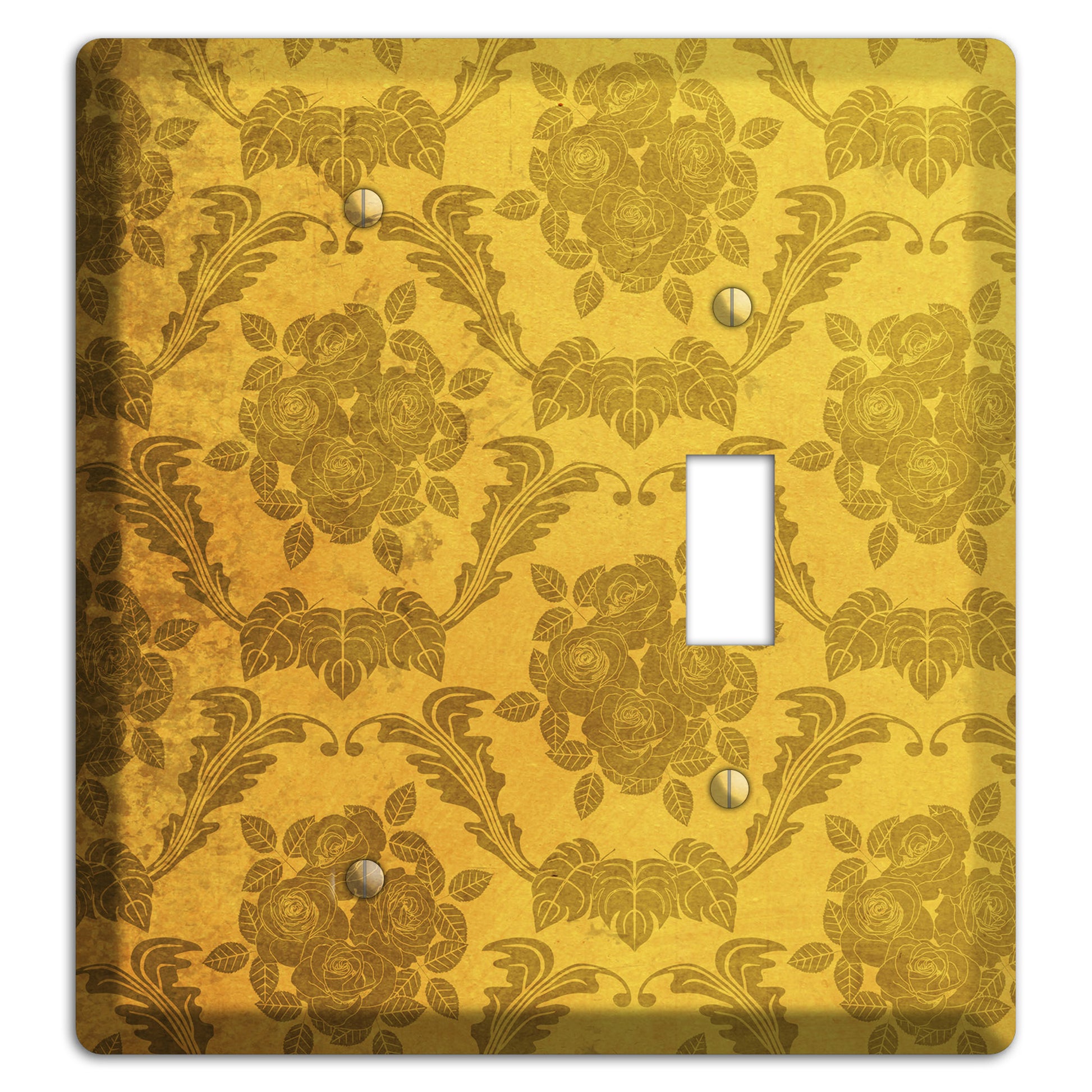 Tusock Vintage Rose Damask Blank / Toggle Wallplate