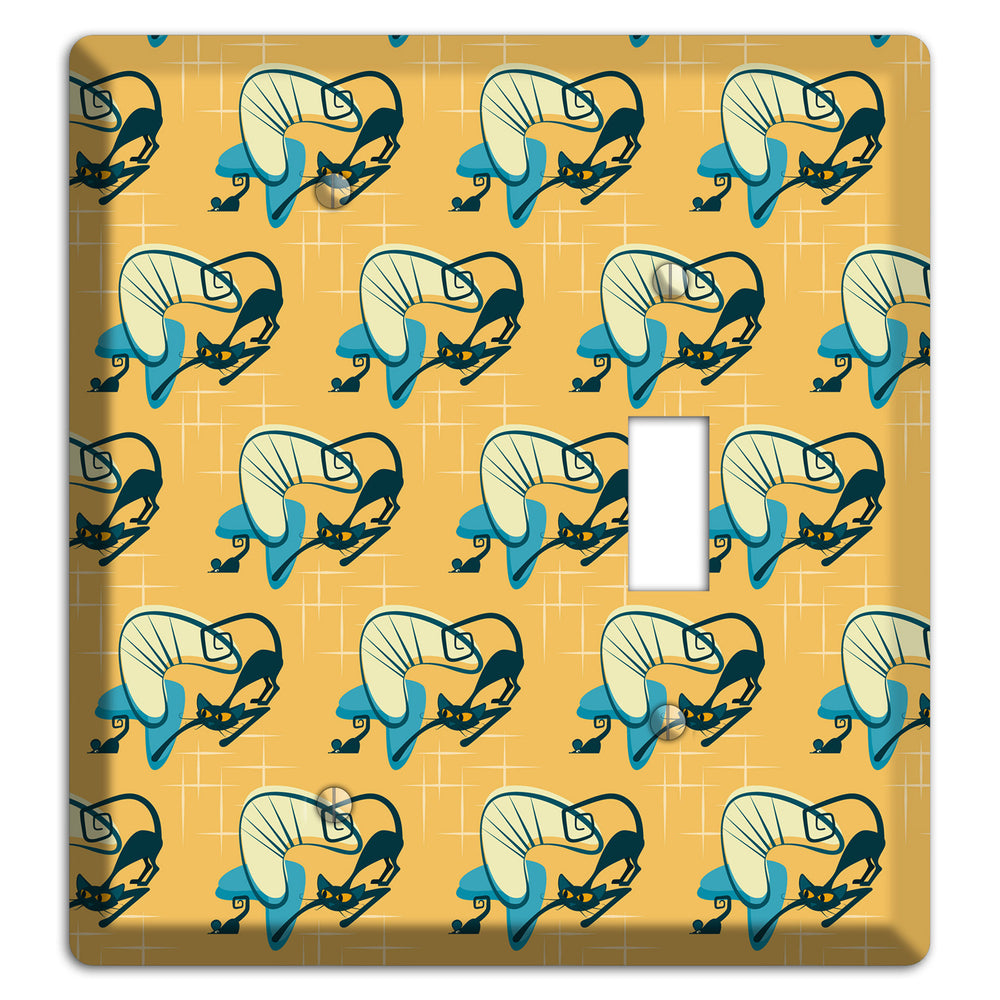 Yellow Kitties Blank / Toggle Wallplate