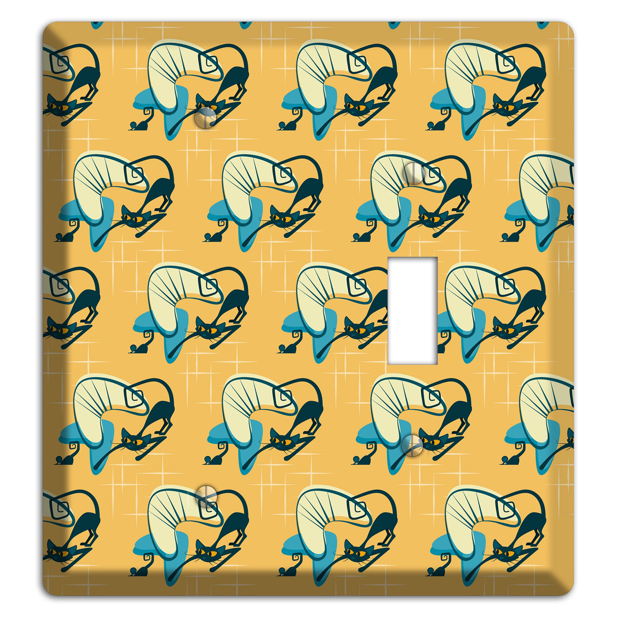 Yellow Kitties Blank / Toggle Wallplate