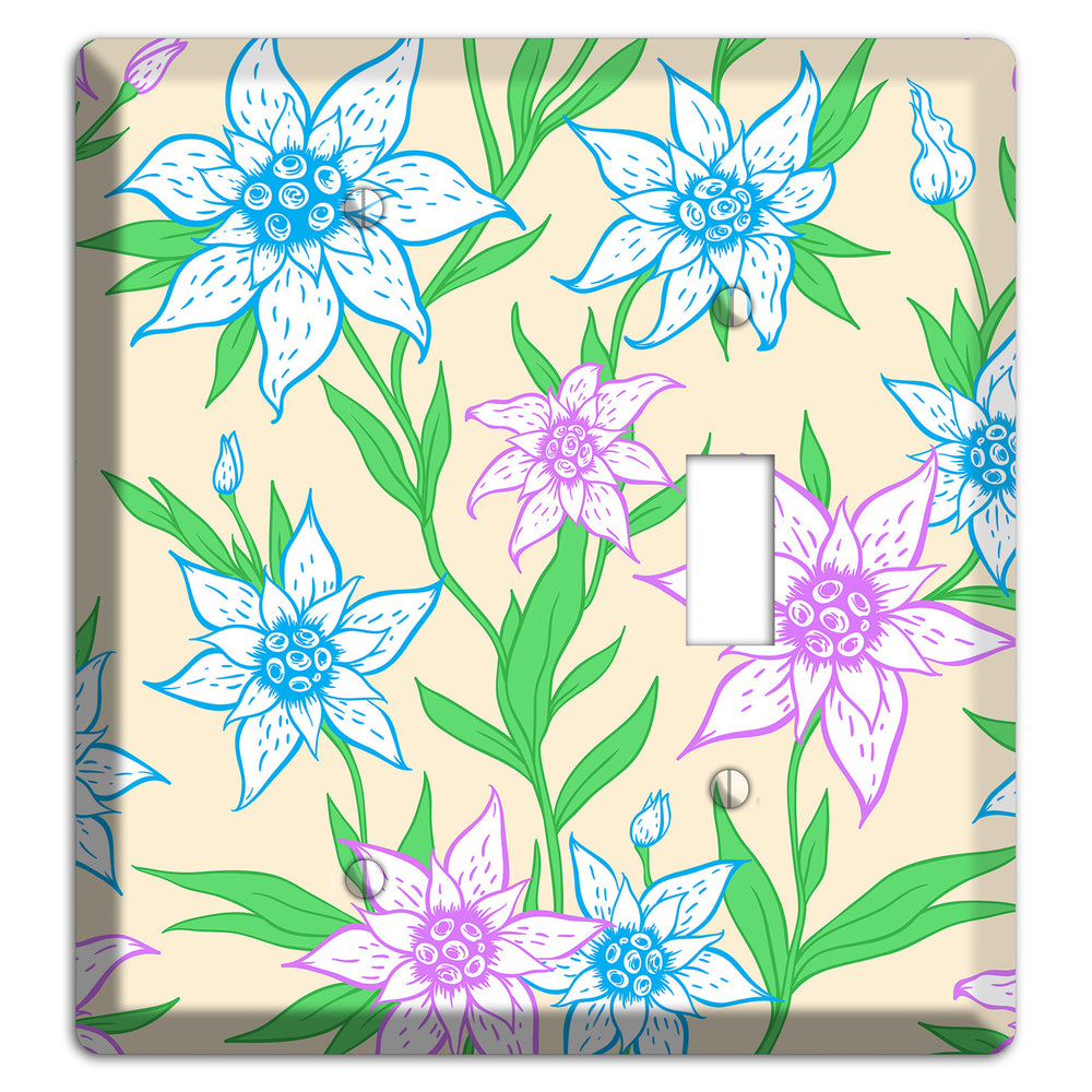 Hand Drawn Flowers Style A Blank / Toggle Wallplate