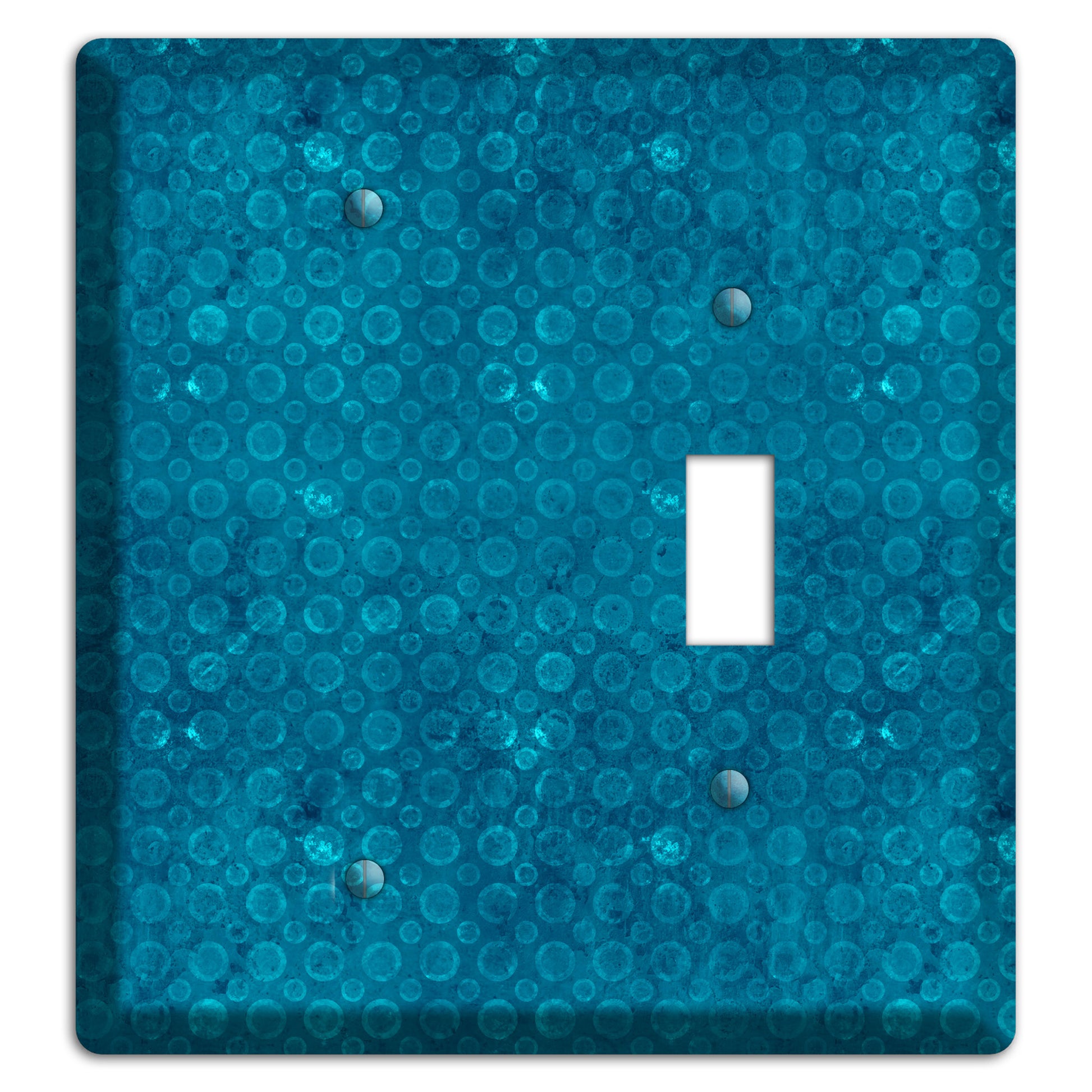 Turquoise Circles Blank / Toggle Wallplate