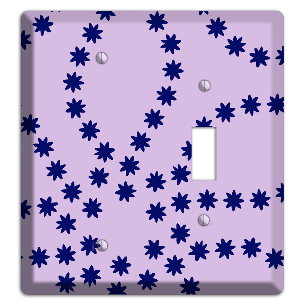 Lavender with Purple Constellation Blank / Toggle Wallplate