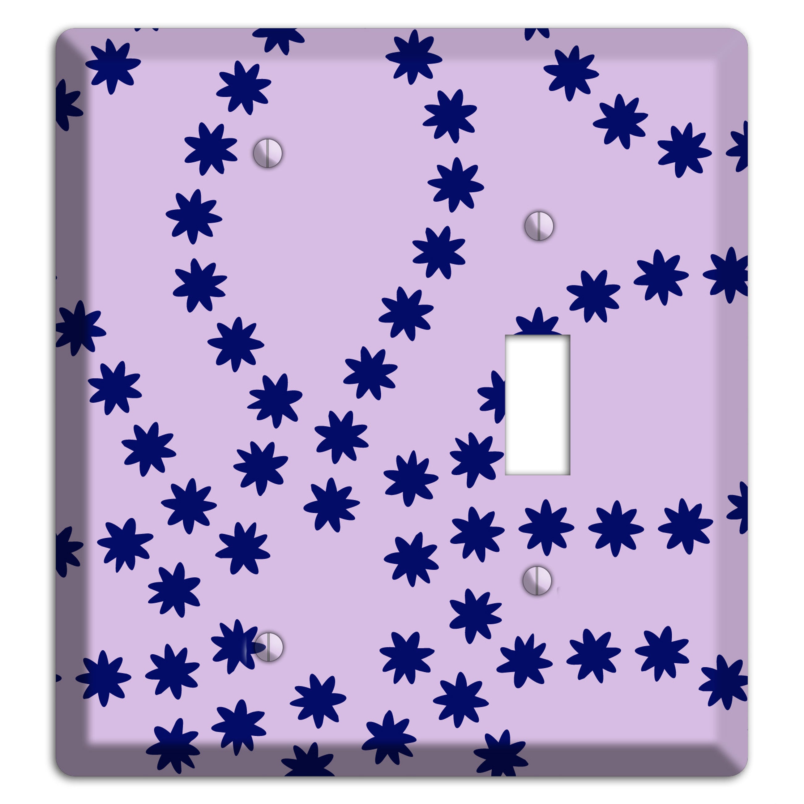 Lavender with Purple Constellation Blank / Toggle Wallplate