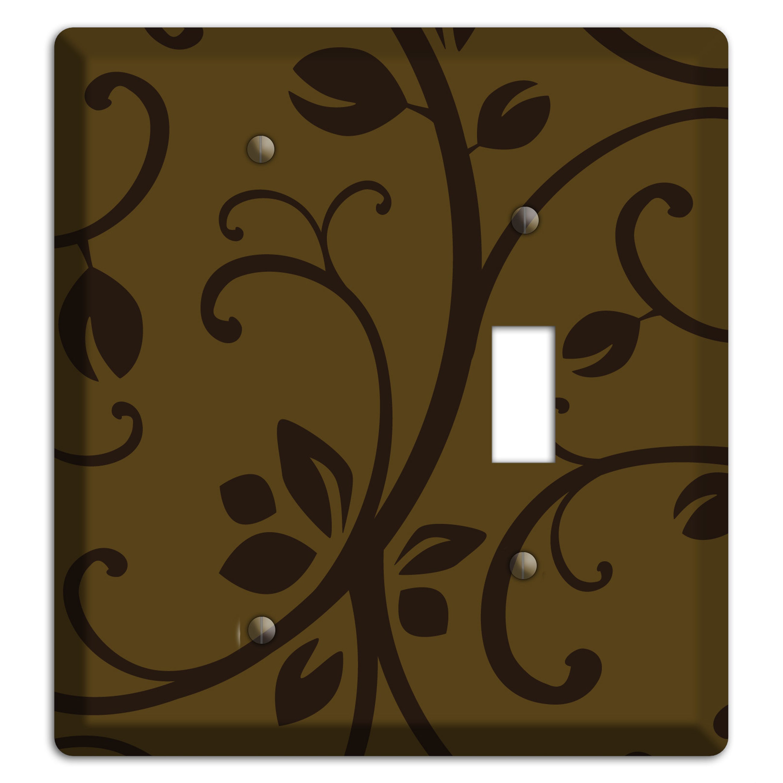 Brown Bud Sprig Blank / Toggle Wallplate