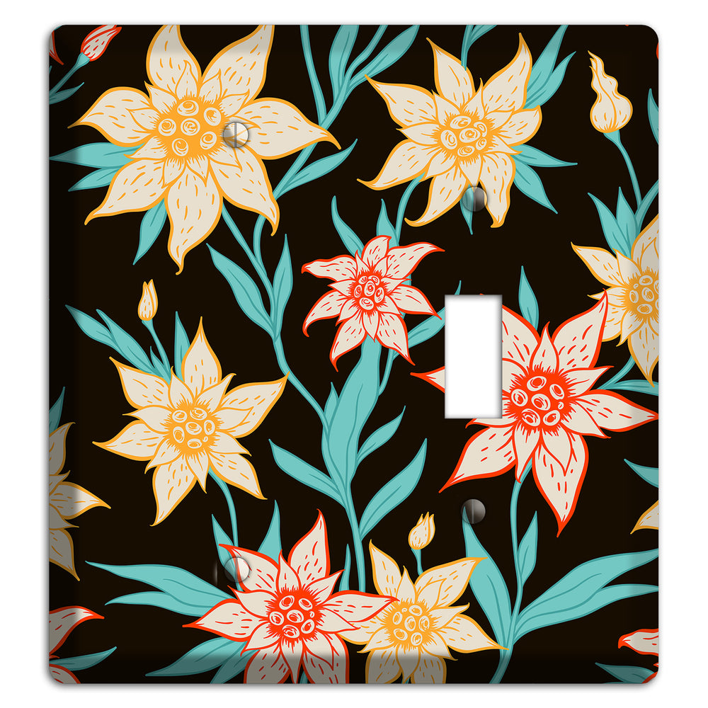 Hand Drawn Flowers Style B Blank / Toggle Wallplate