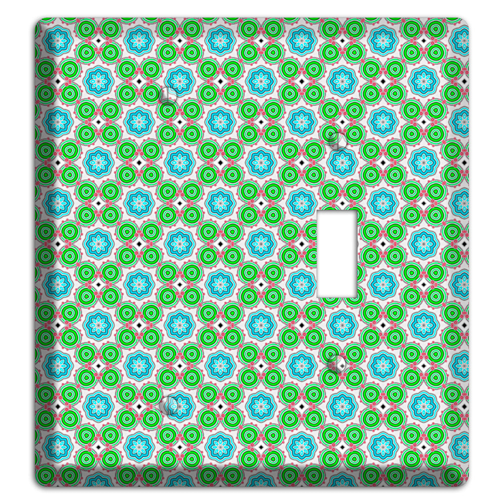 Green Foulard 5 Blank / Toggle Wallplate