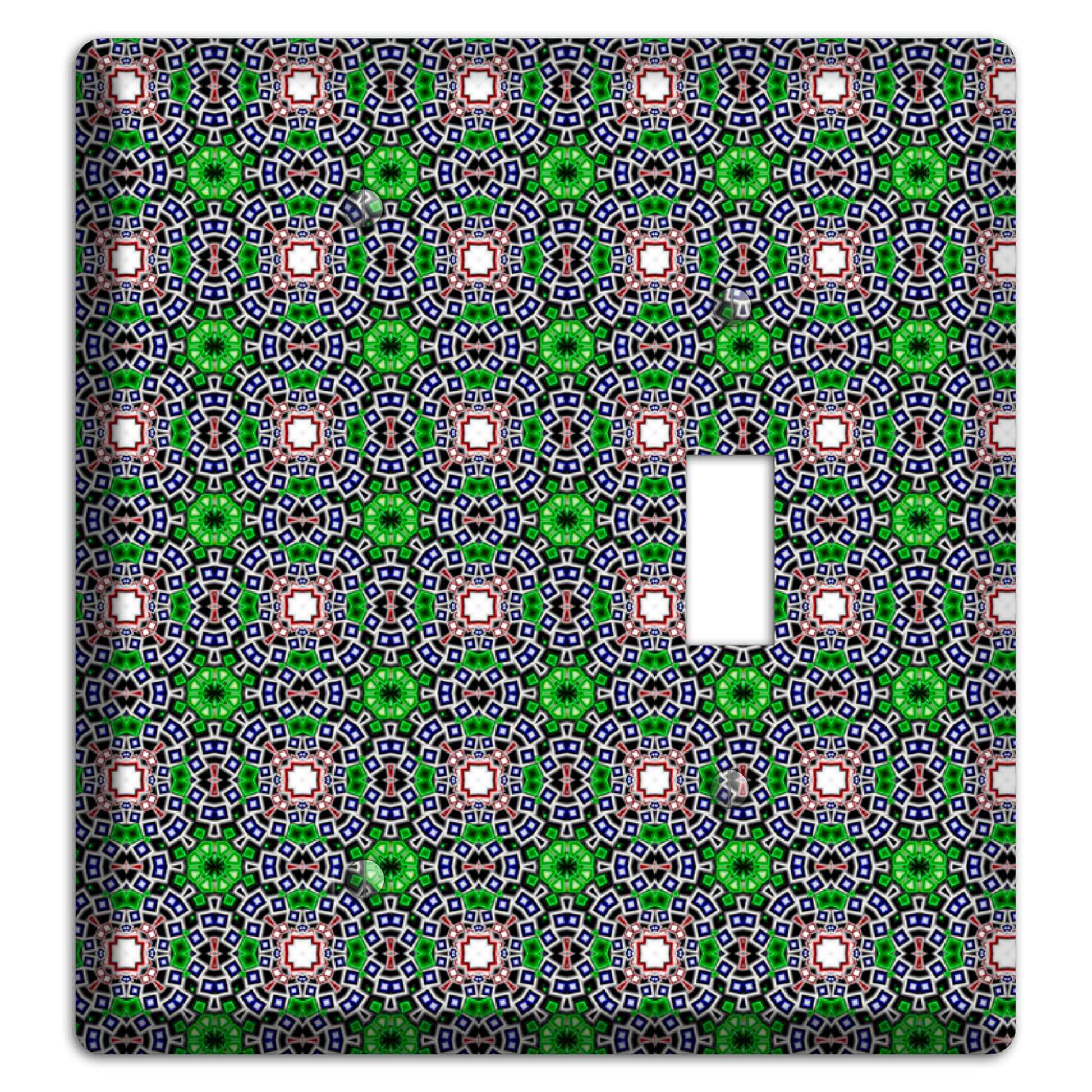 Green Foulard 4 Blank / Toggle Wallplate