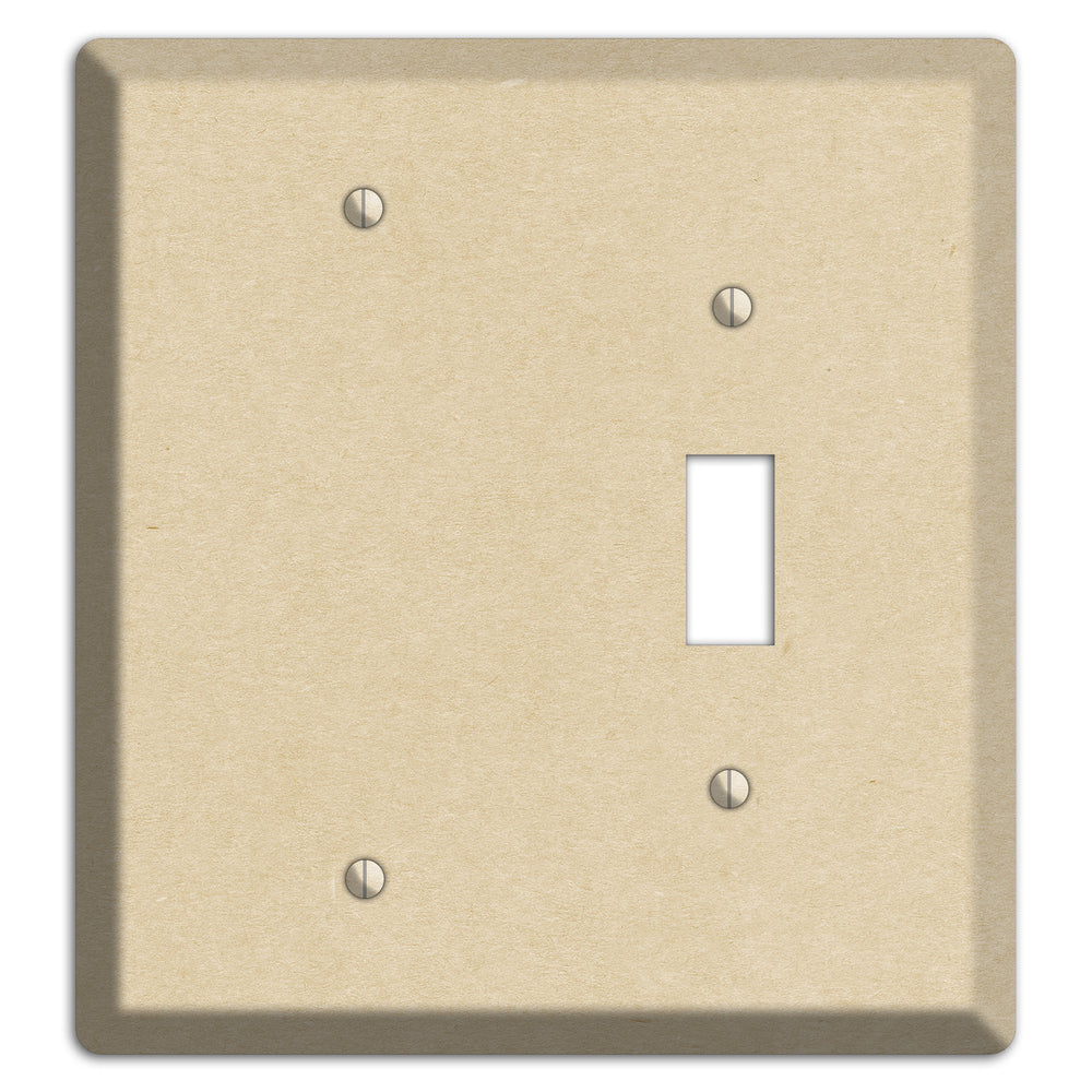 Double Pearl Lusta Kraft Blank / Toggle Wallplate