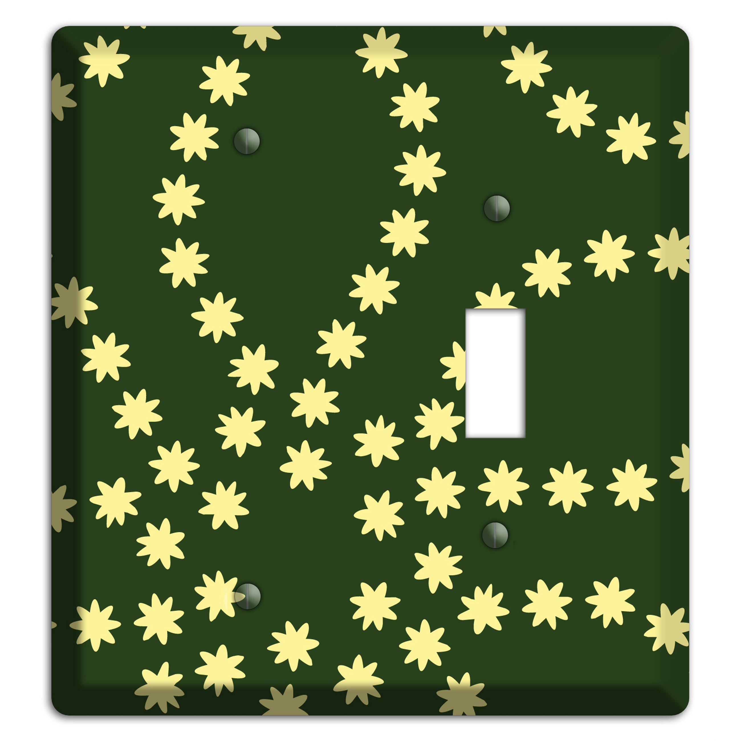 Green with Yellow Constellation Blank / Toggle Wallplate