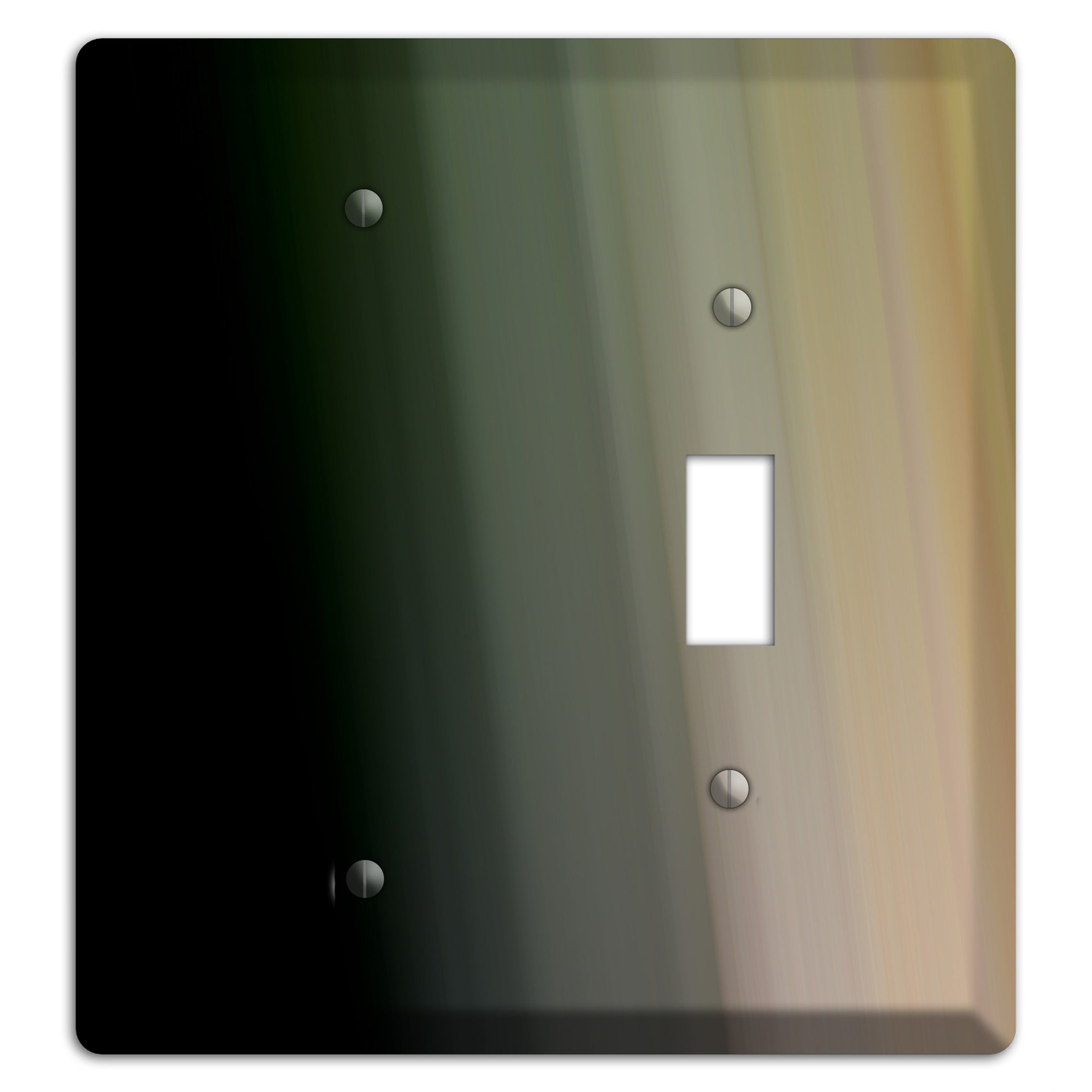 Black and Olive Ray of Light Blank / Toggle Wallplate