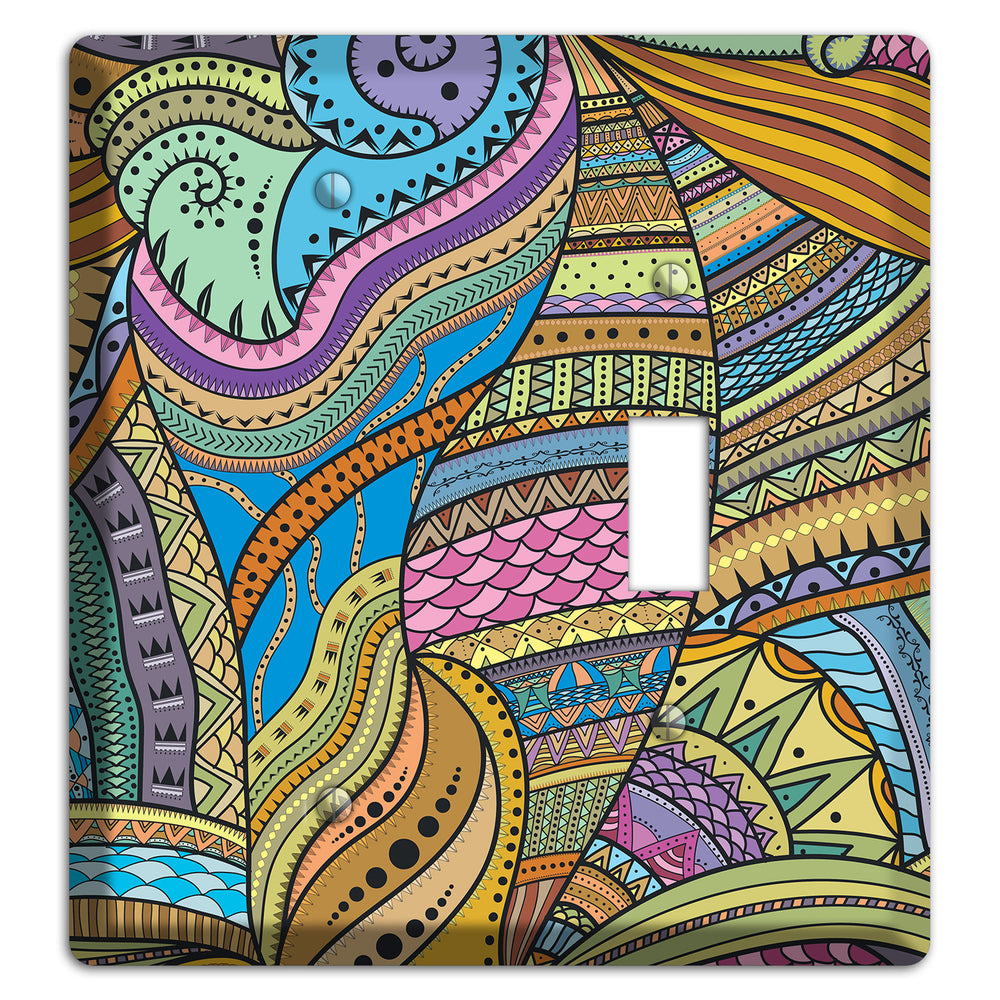 Retro Flourish 6 Blank / Toggle Wallplate