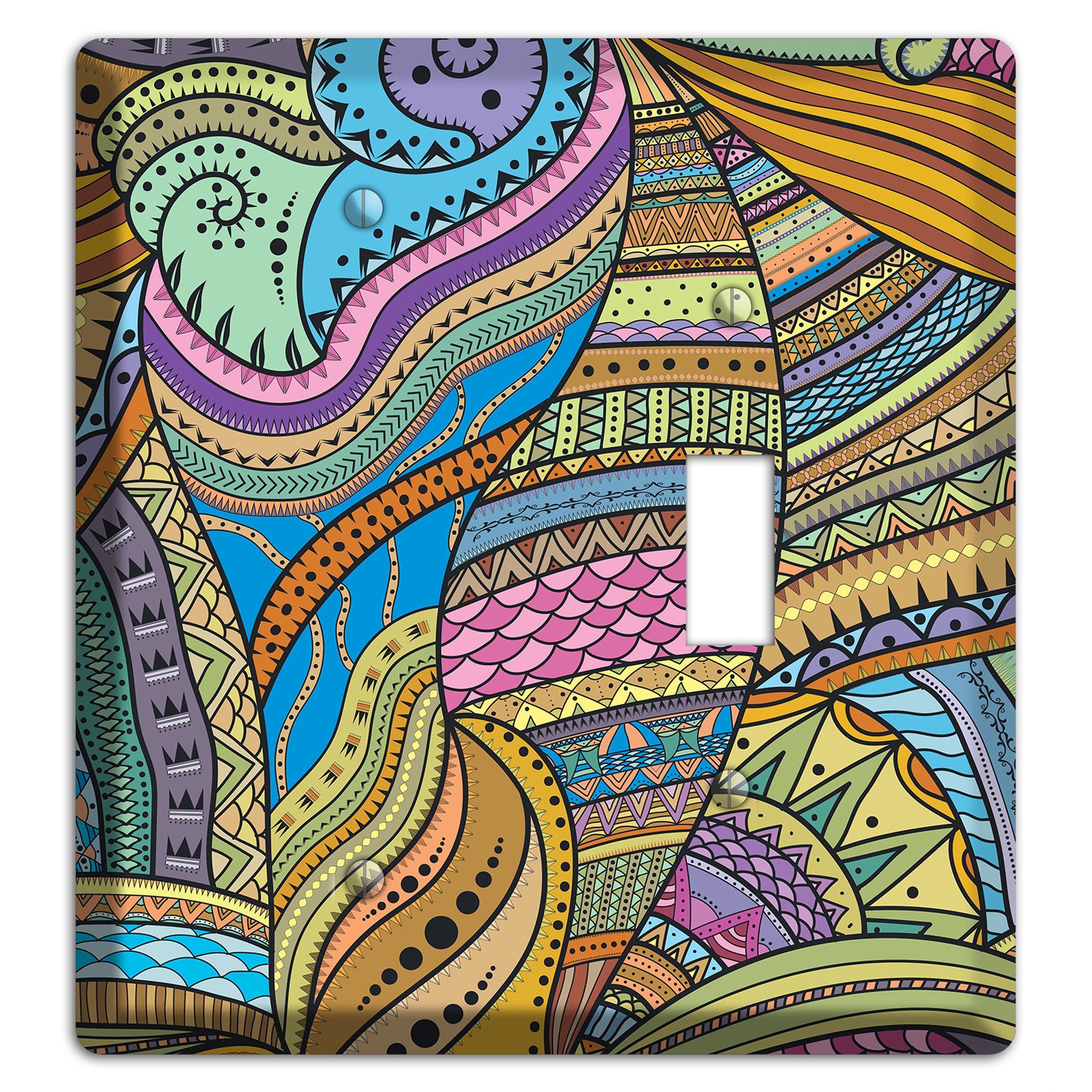 Retro Flourish 6 Blank / Toggle Wallplate