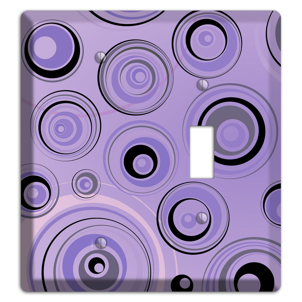 Lavender Circles Blank / Toggle Wallplate