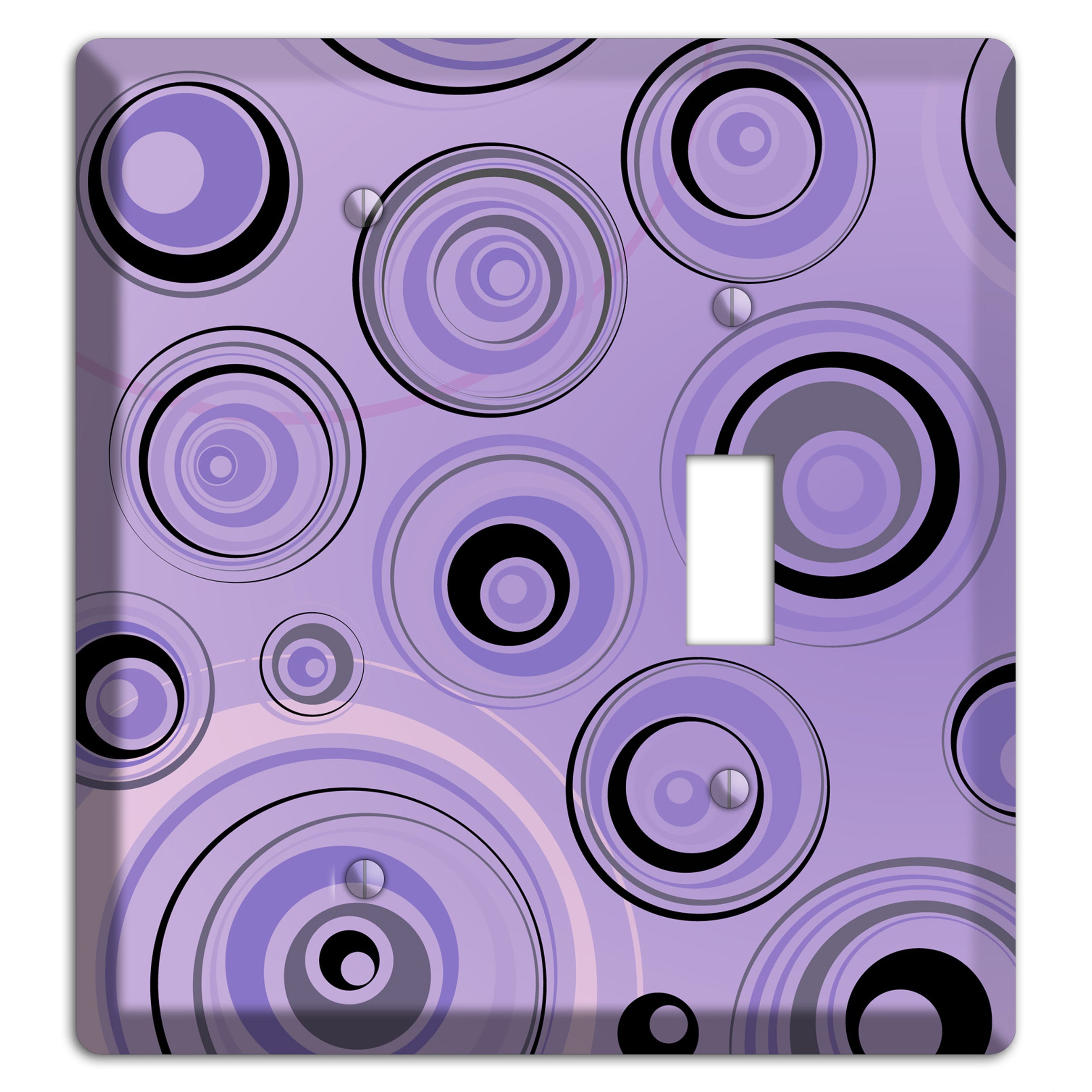 Lavender Circles Blank / Toggle Wallplate