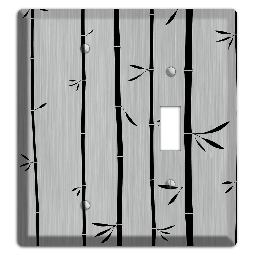Bamboo Stainless Steel Blank / Toggle Wallplate
