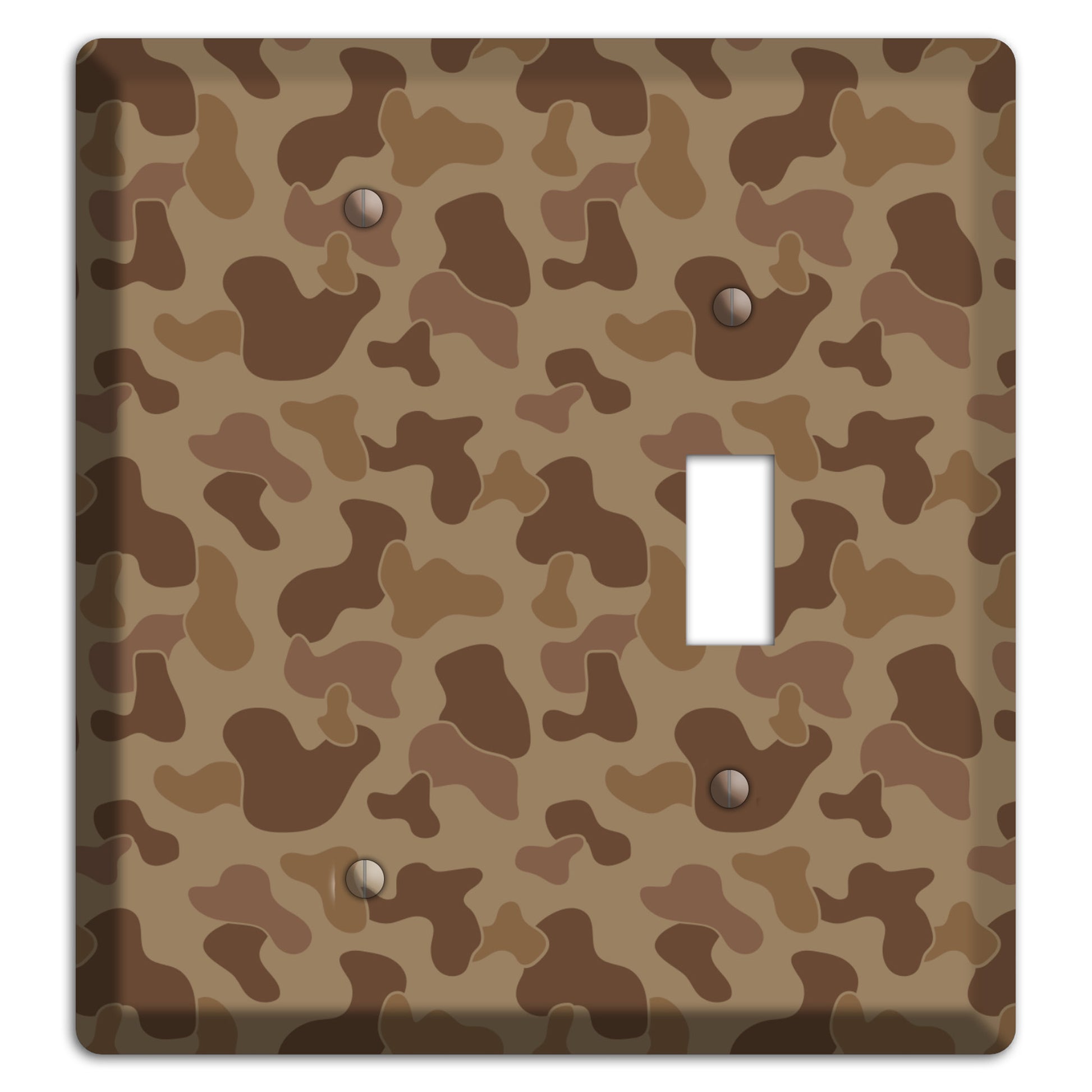 Jungle Brown Camo Blank / Toggle Wallplate