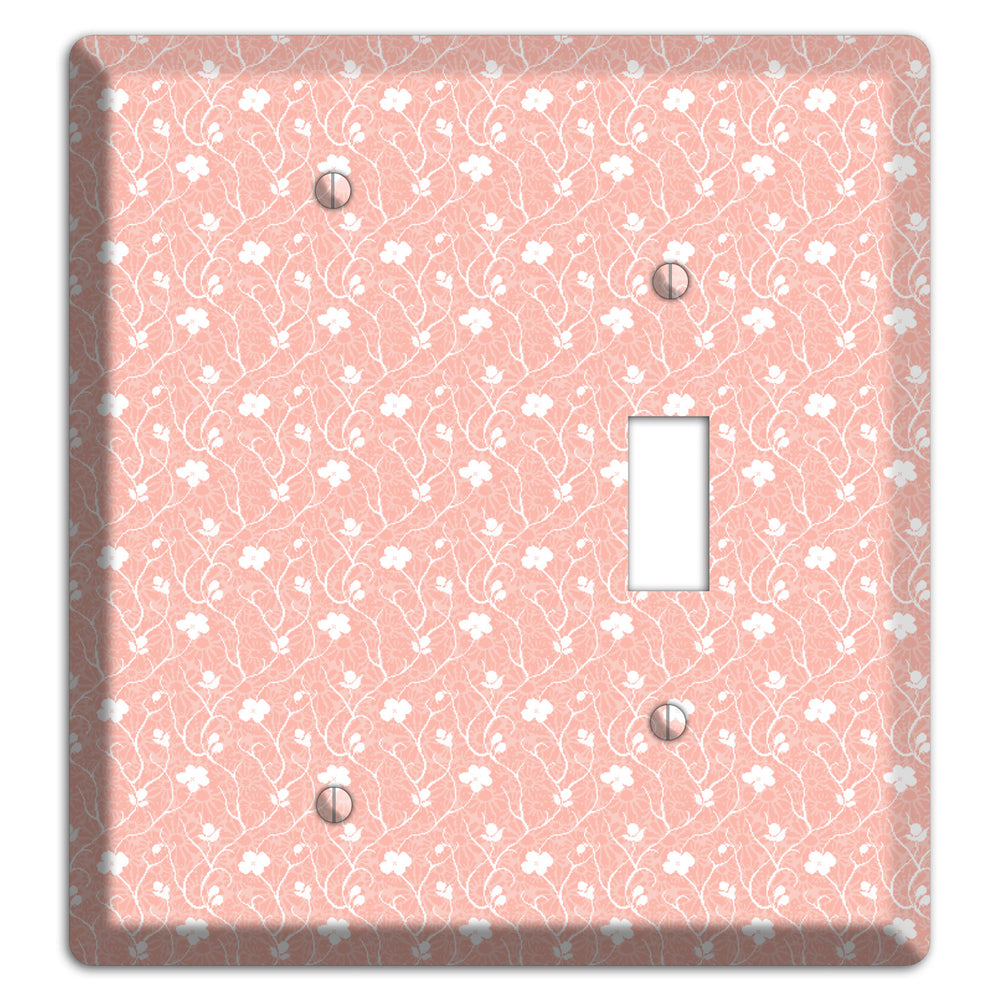 Salmon Sprig Blank / Toggle Wallplate