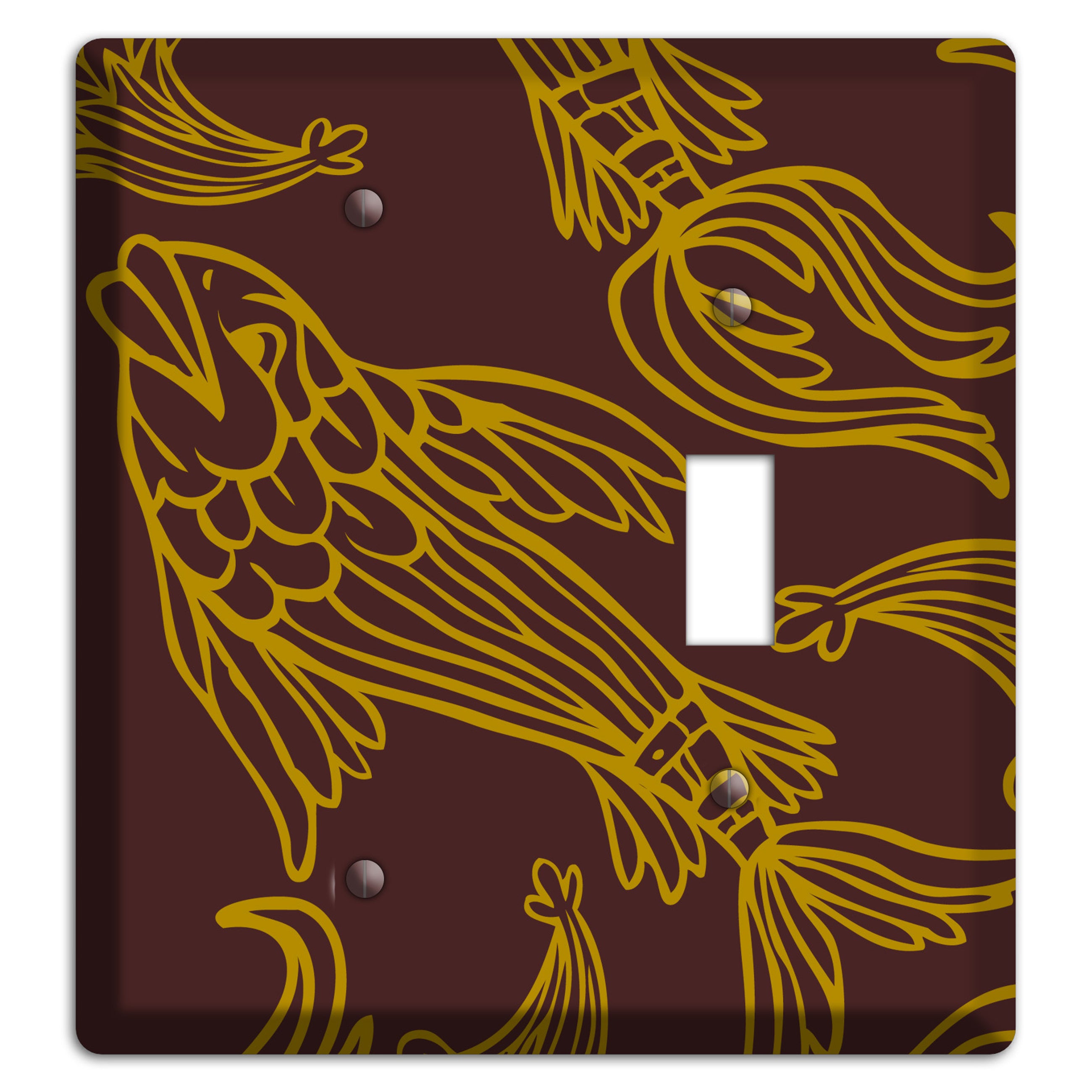 Brown and Beige Koi Blank / Toggle Wallplate