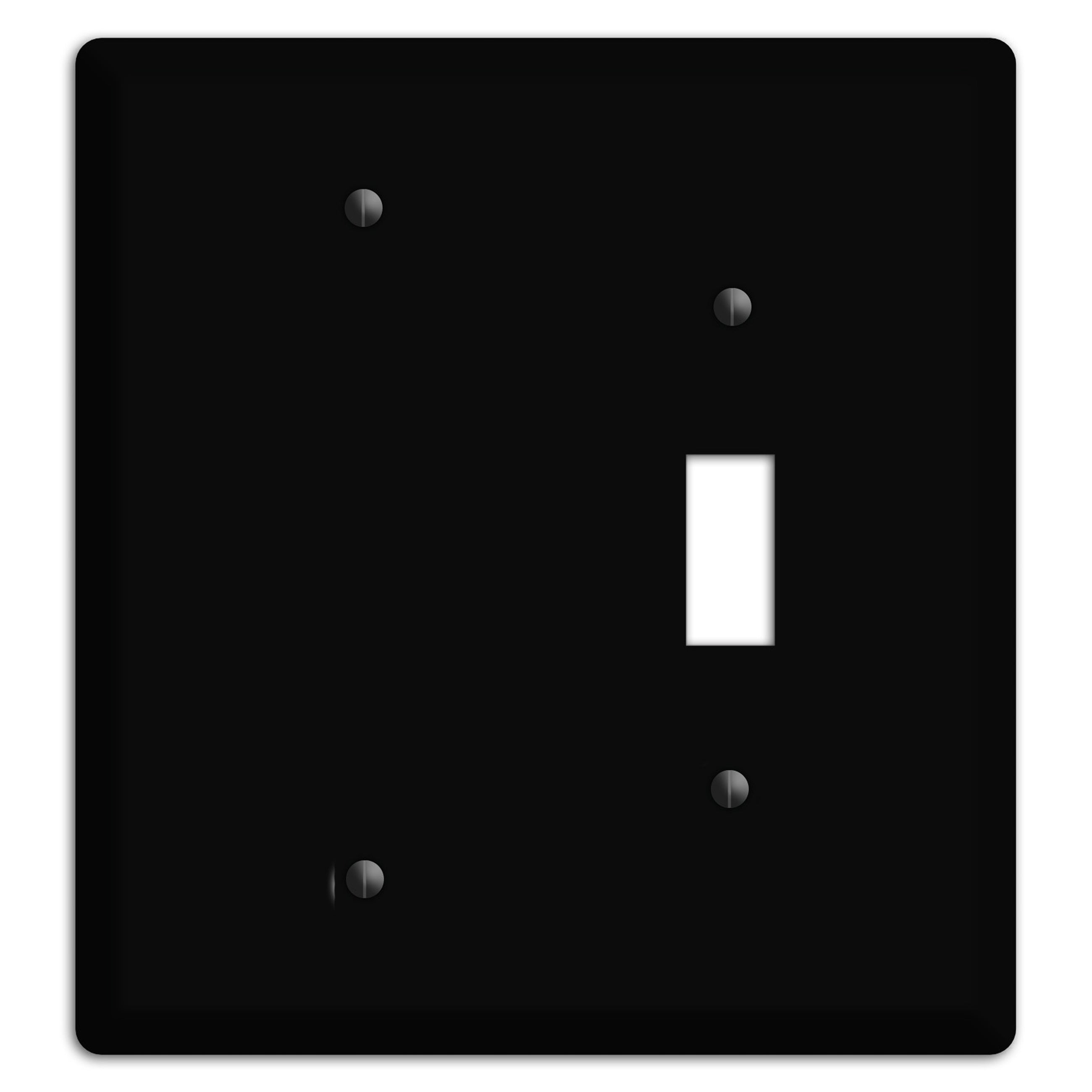 Satin Black Metal Blank / Toggle Wallplate