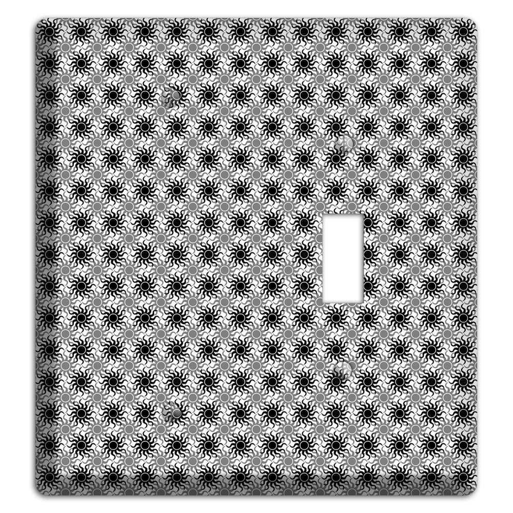 Black and Grey Sun Contour Blank / Toggle Wallplate