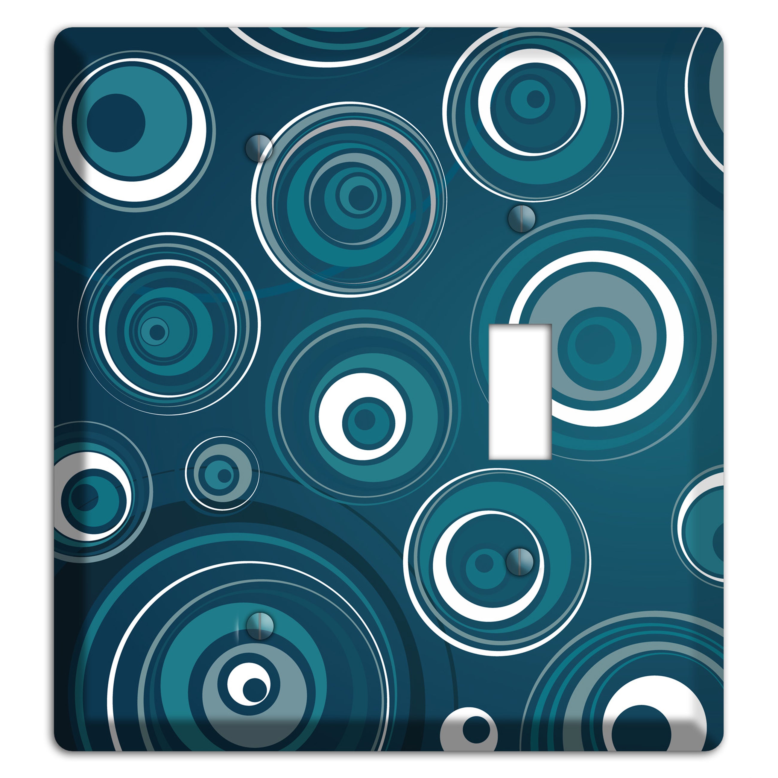 Blue Circles Blank / Toggle Wallplate