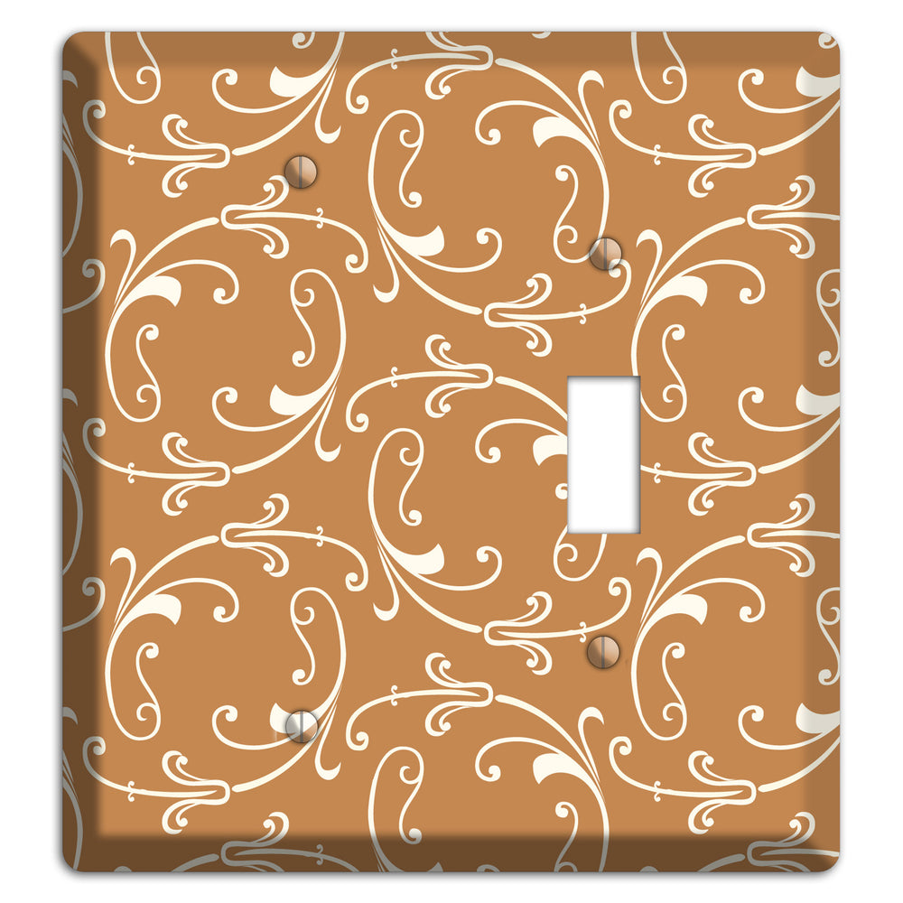 Gold Victorian Sprig Blank / Toggle Wallplate